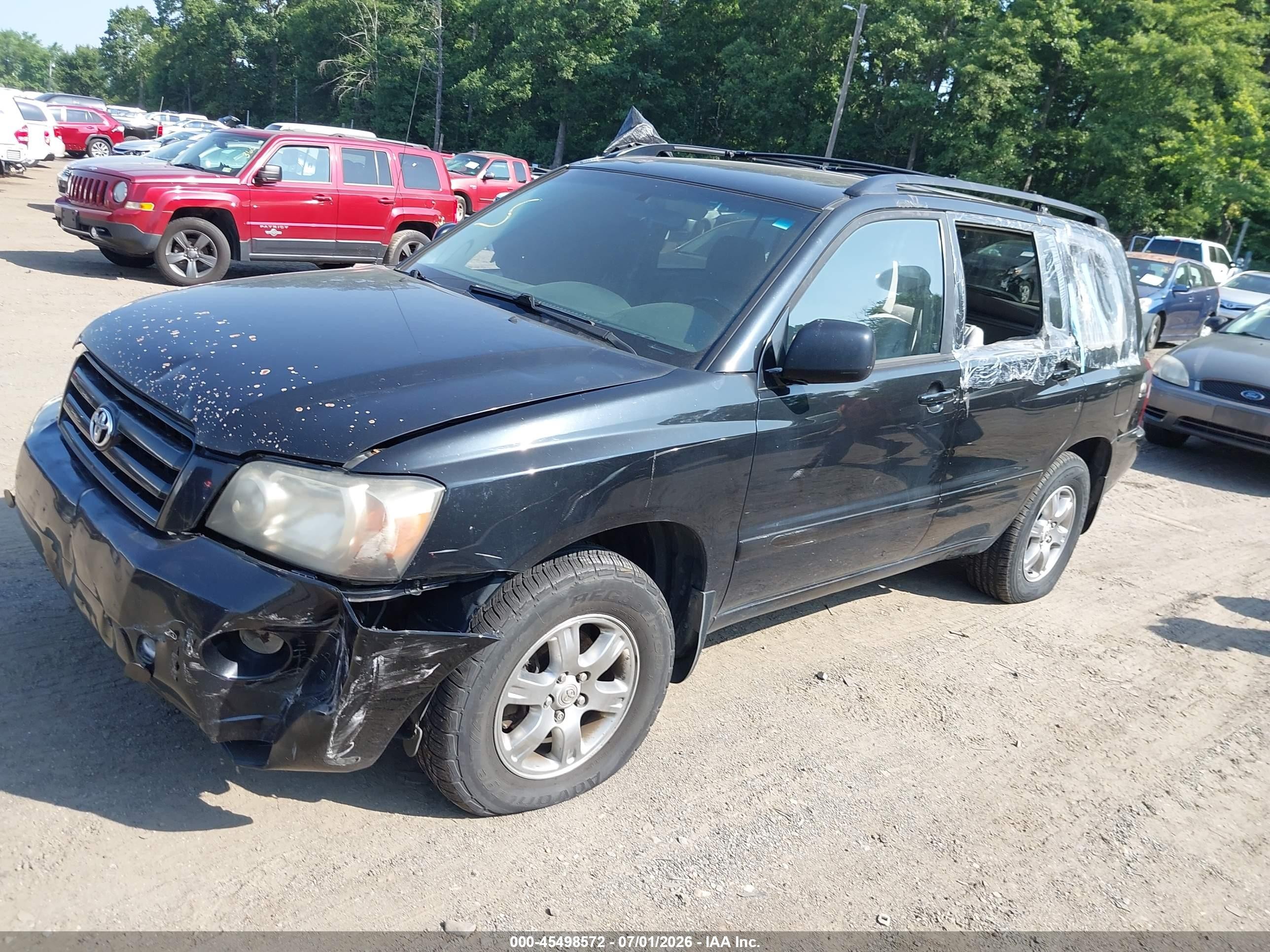 2005 Toyota Highlander V6 Black vin: JTEEP21A650074580