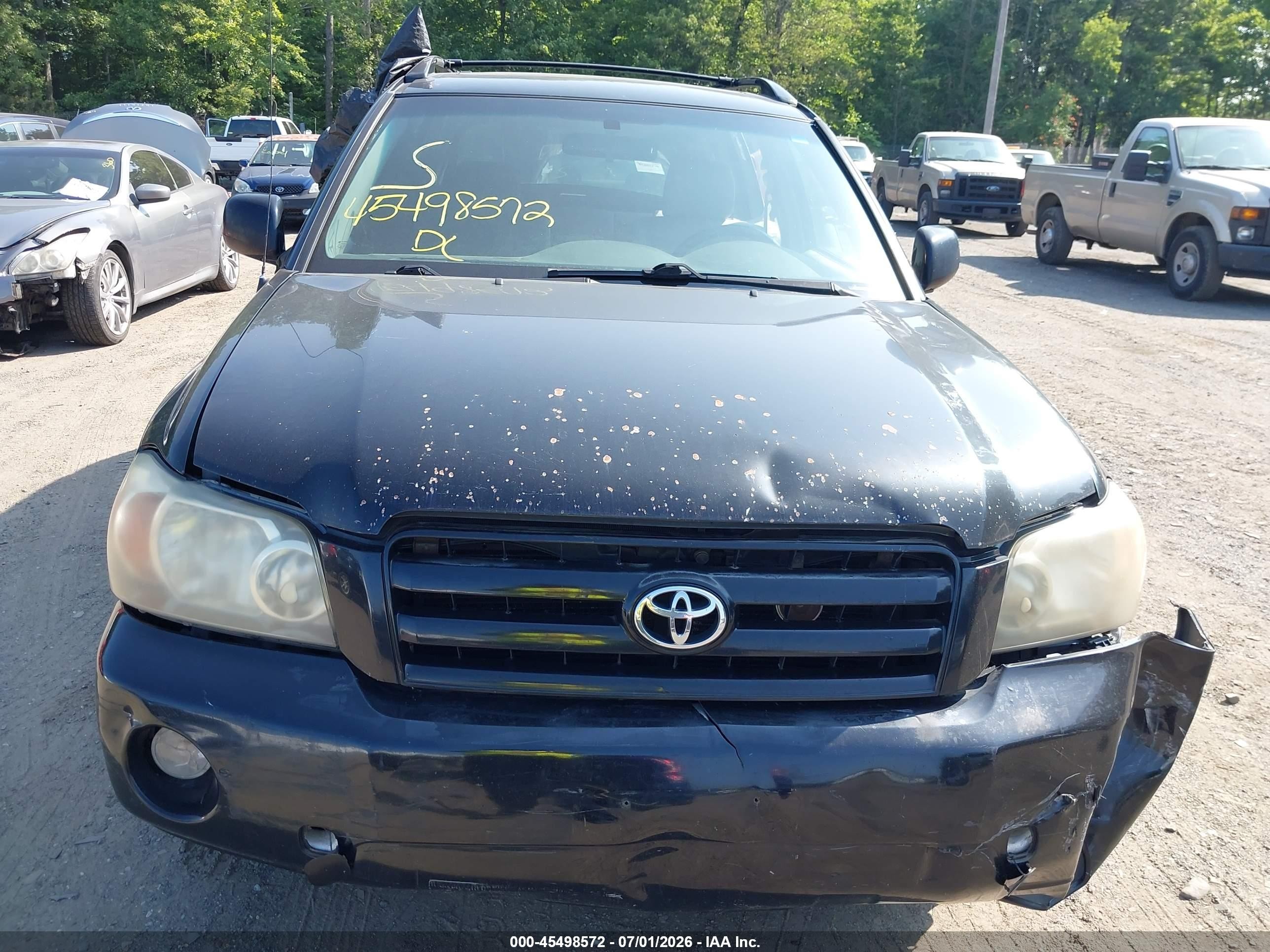 2005 Toyota Highlander V6 Black vin: JTEEP21A650074580
