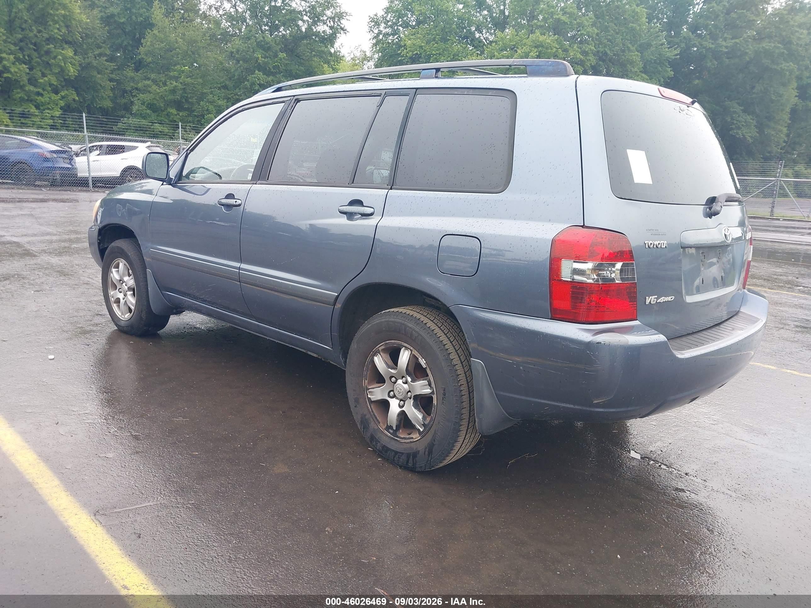 2005 Toyota Highlander V6 Blue vin: JTEEP21A650077852