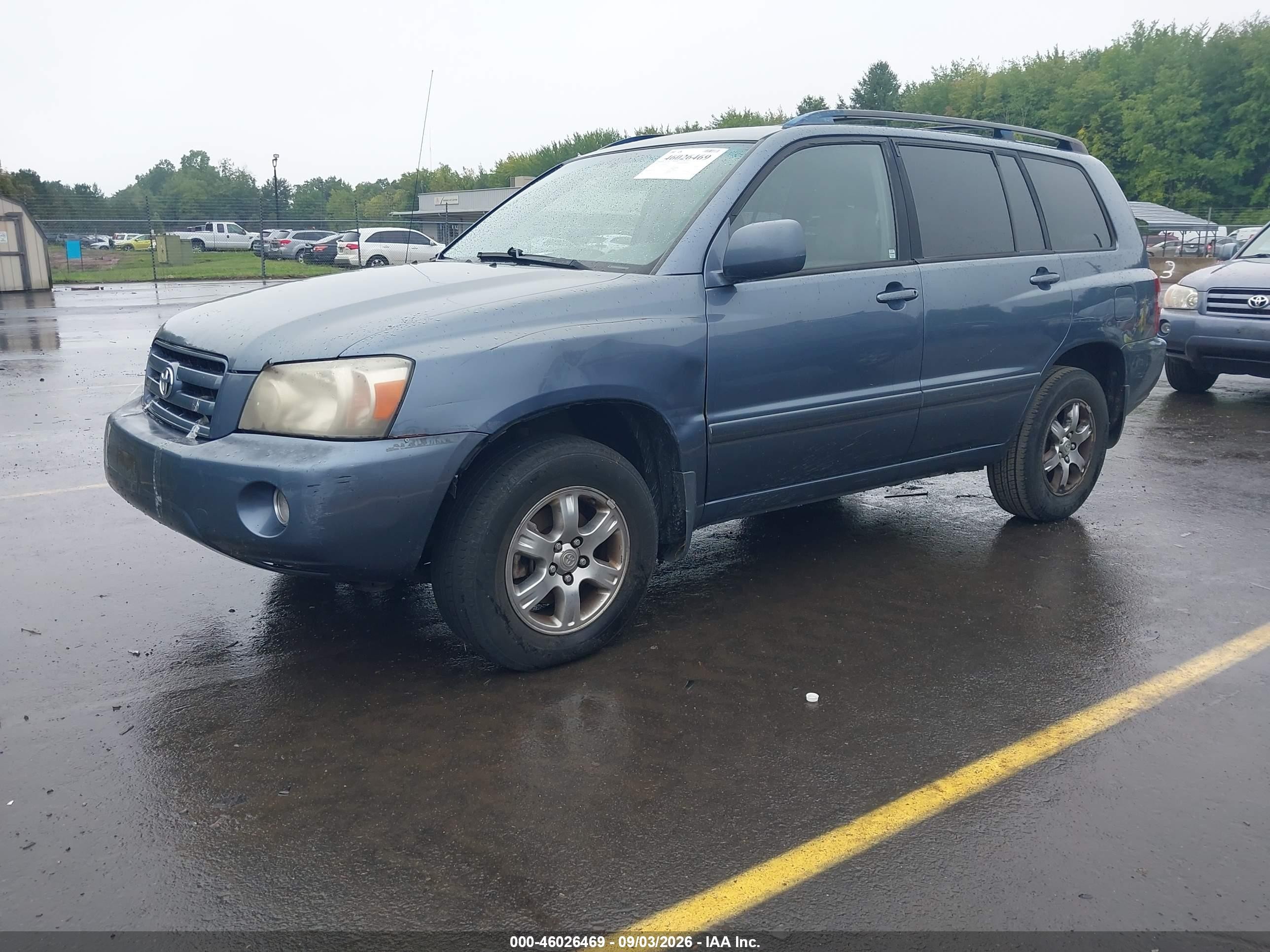 2005 Toyota Highlander V6 Blue vin: JTEEP21A650077852