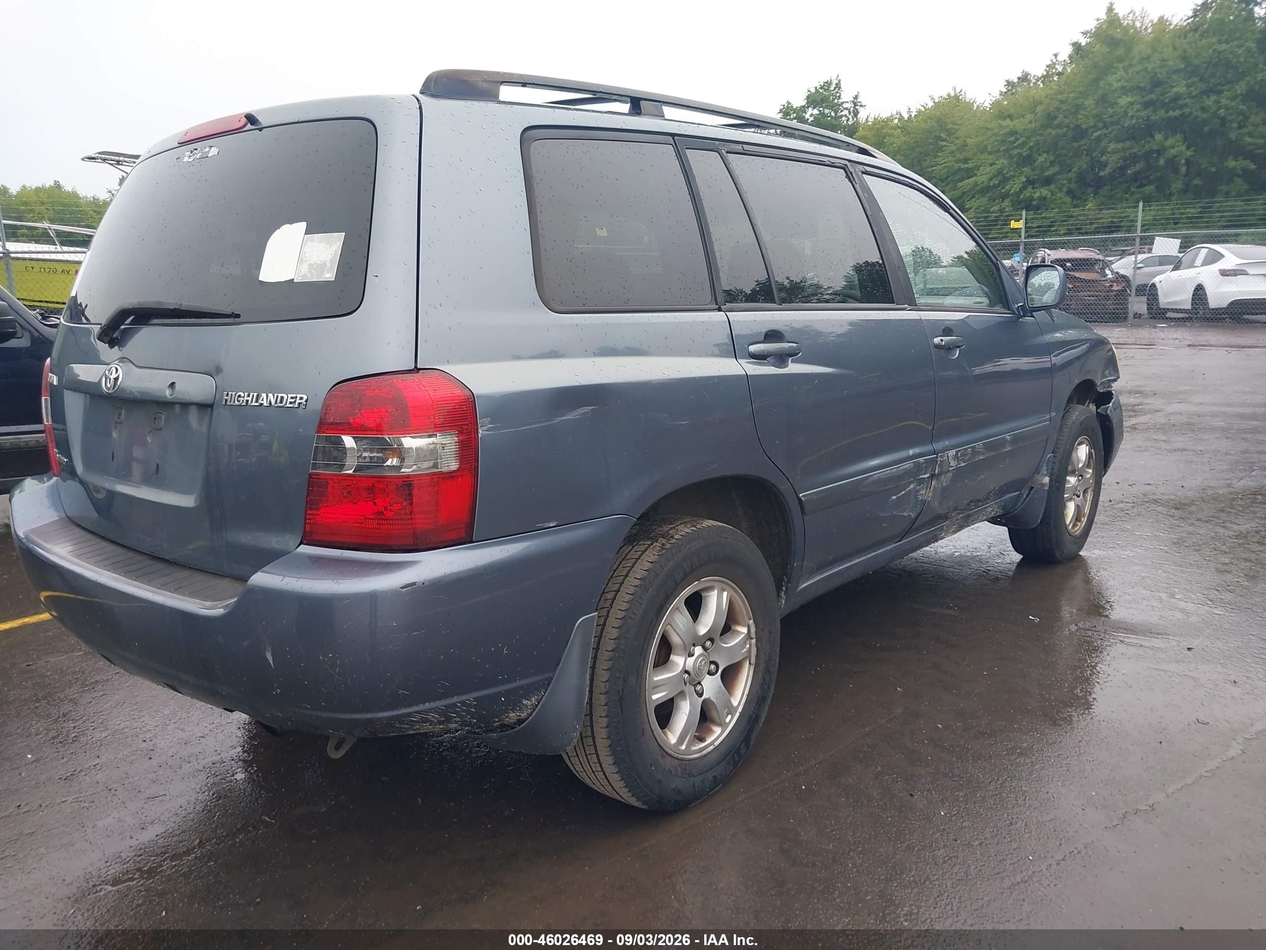 2005 Toyota Highlander V6 Blue vin: JTEEP21A650077852