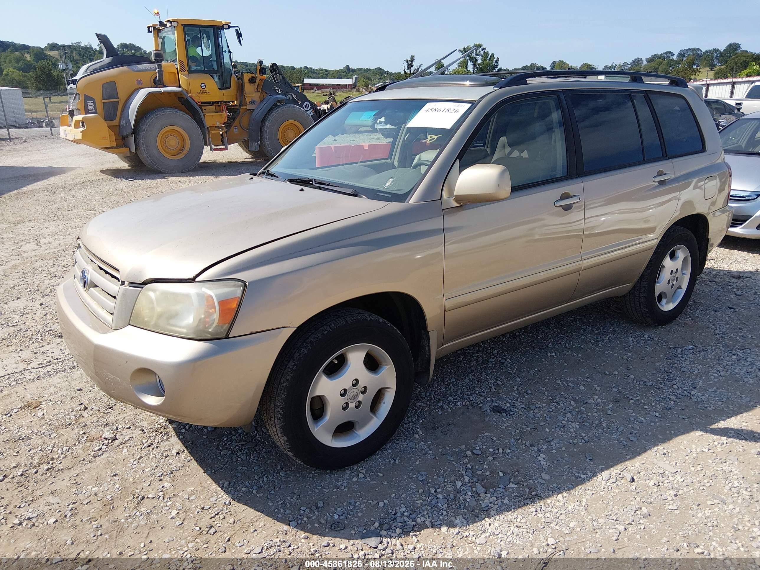 2005 Toyota Highlander Limited V6 Gold vin: JTEEP21A650091783