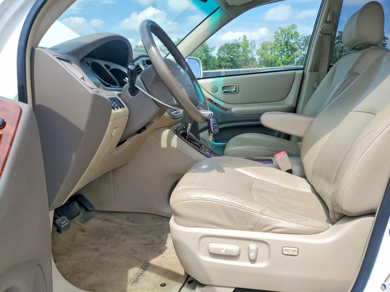 2005 Toyota Highlander Limited White vin: JTEEP21A650093131