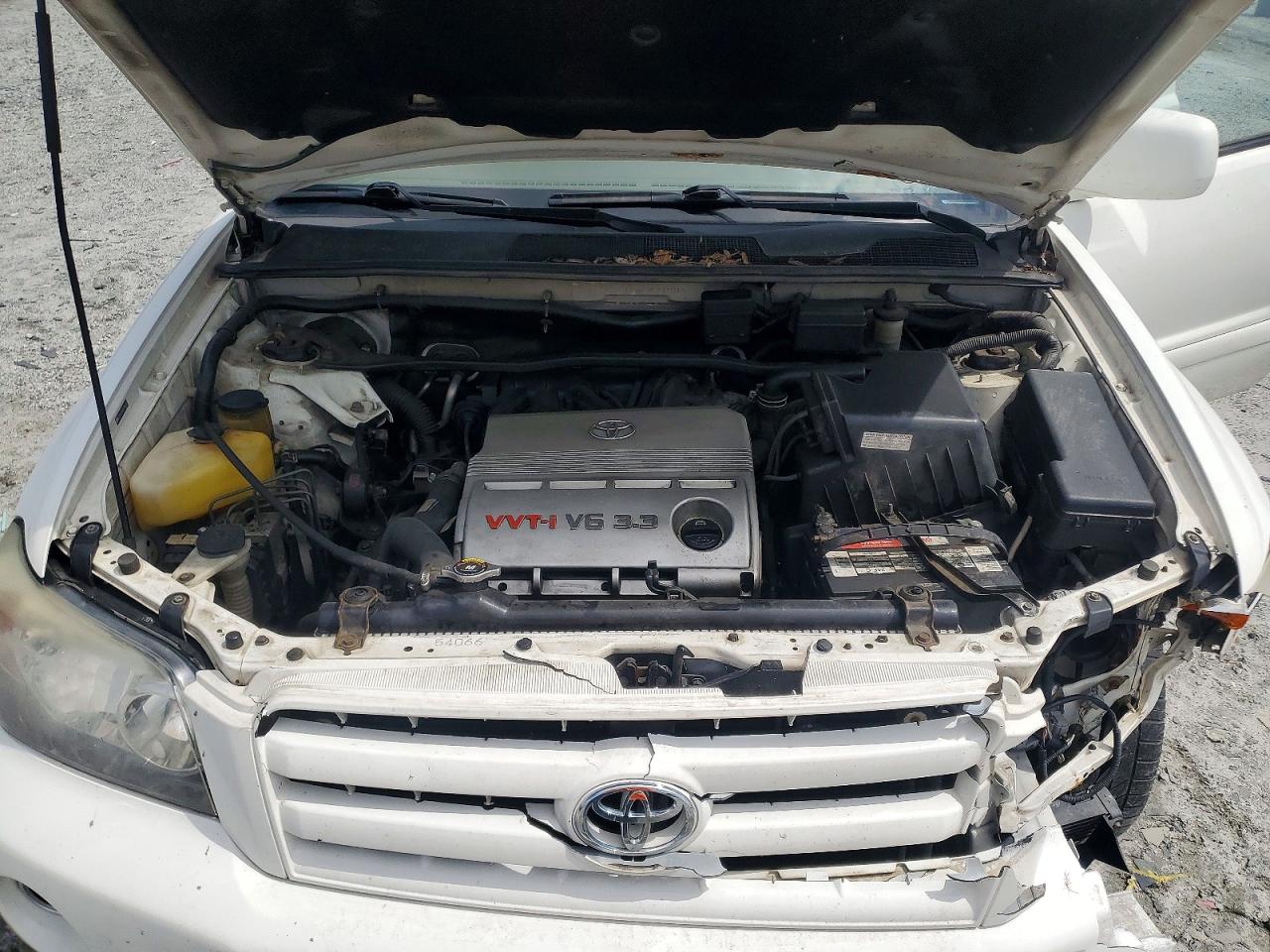 2005 Toyota Highlander Limited White vin: JTEEP21A650093131