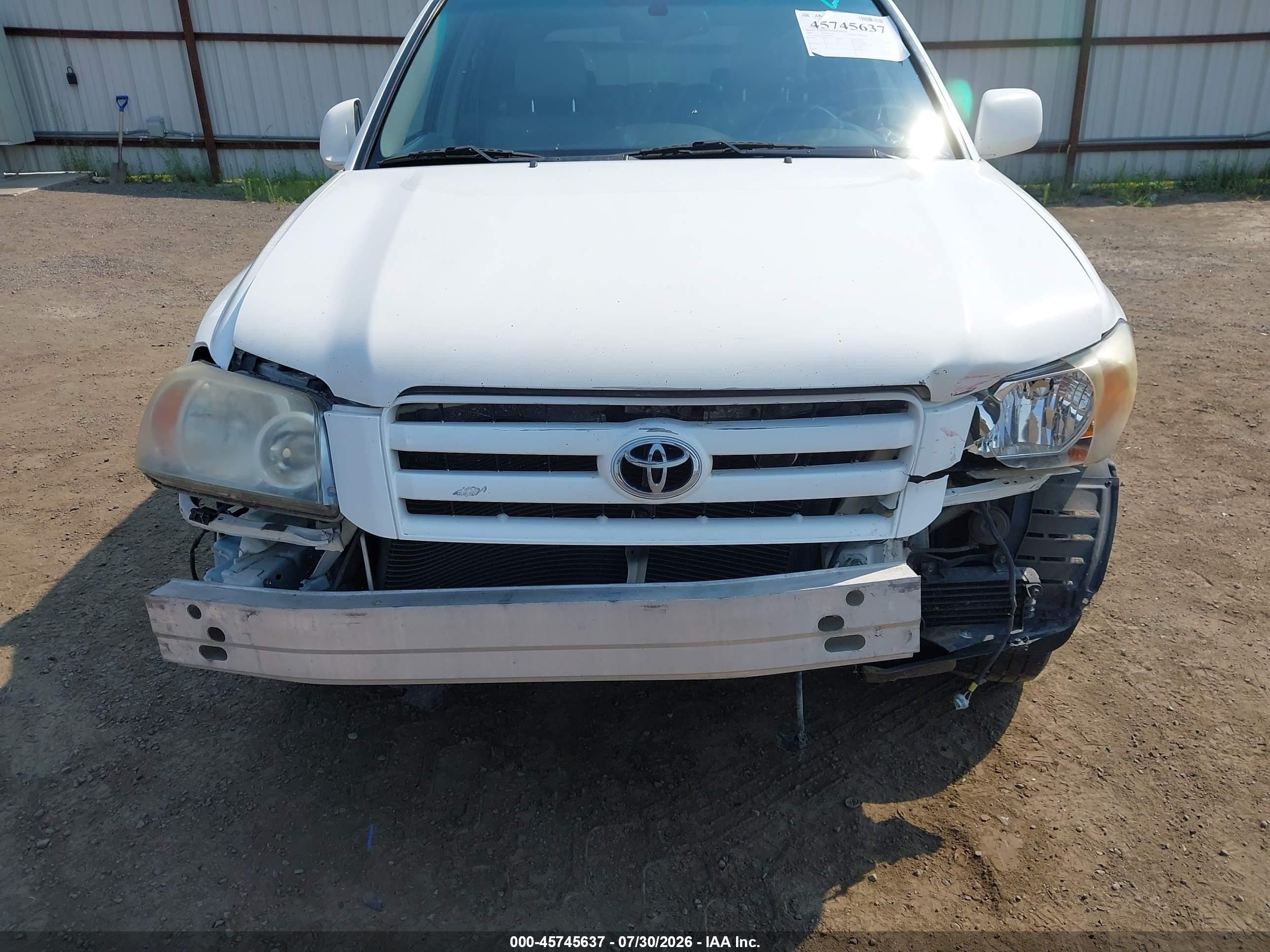 2005 Toyota Highlander Limited V6 White vin: JTEEP21A650095672