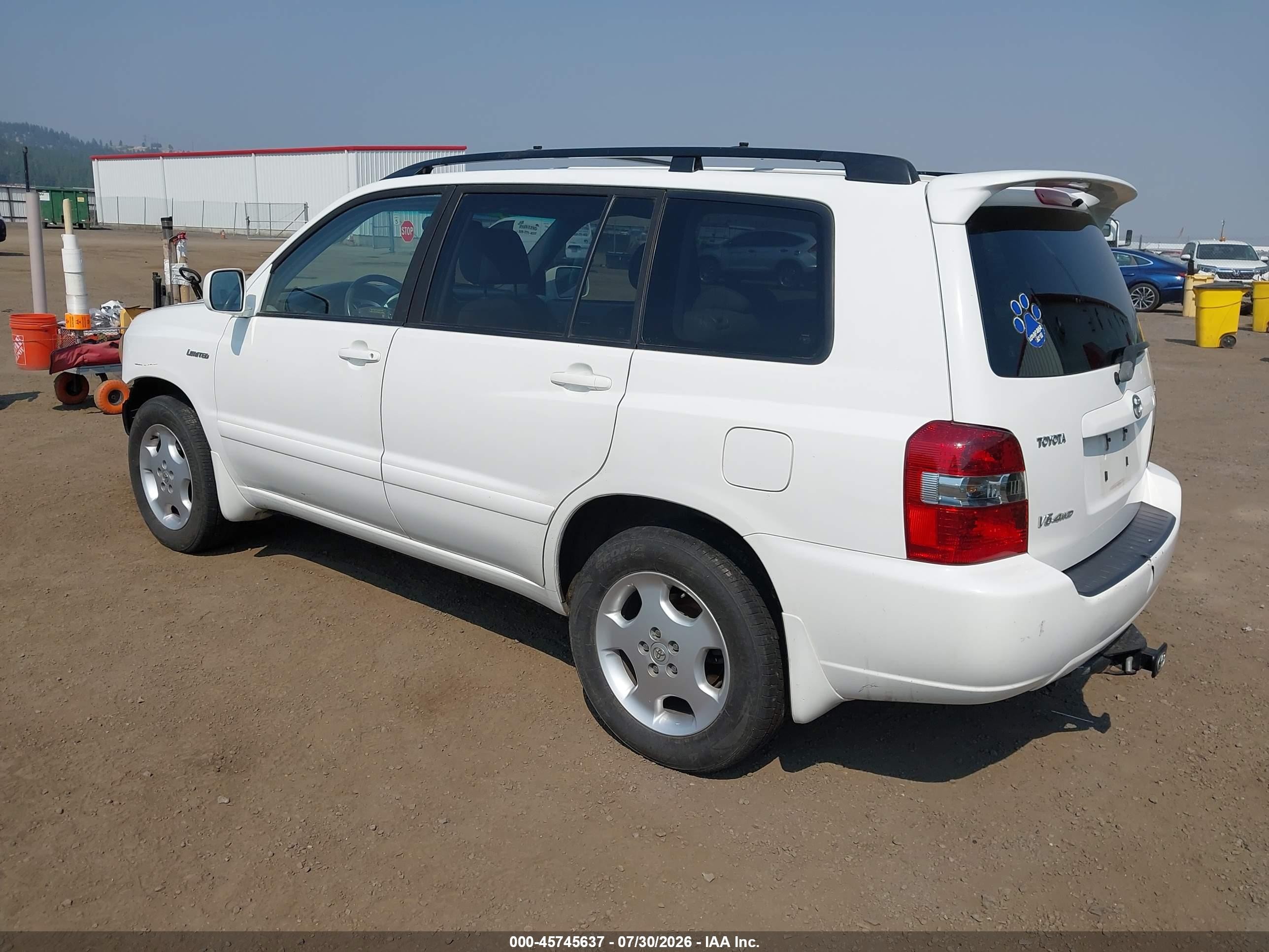 2005 Toyota Highlander Limited V6 White vin: JTEEP21A650095672