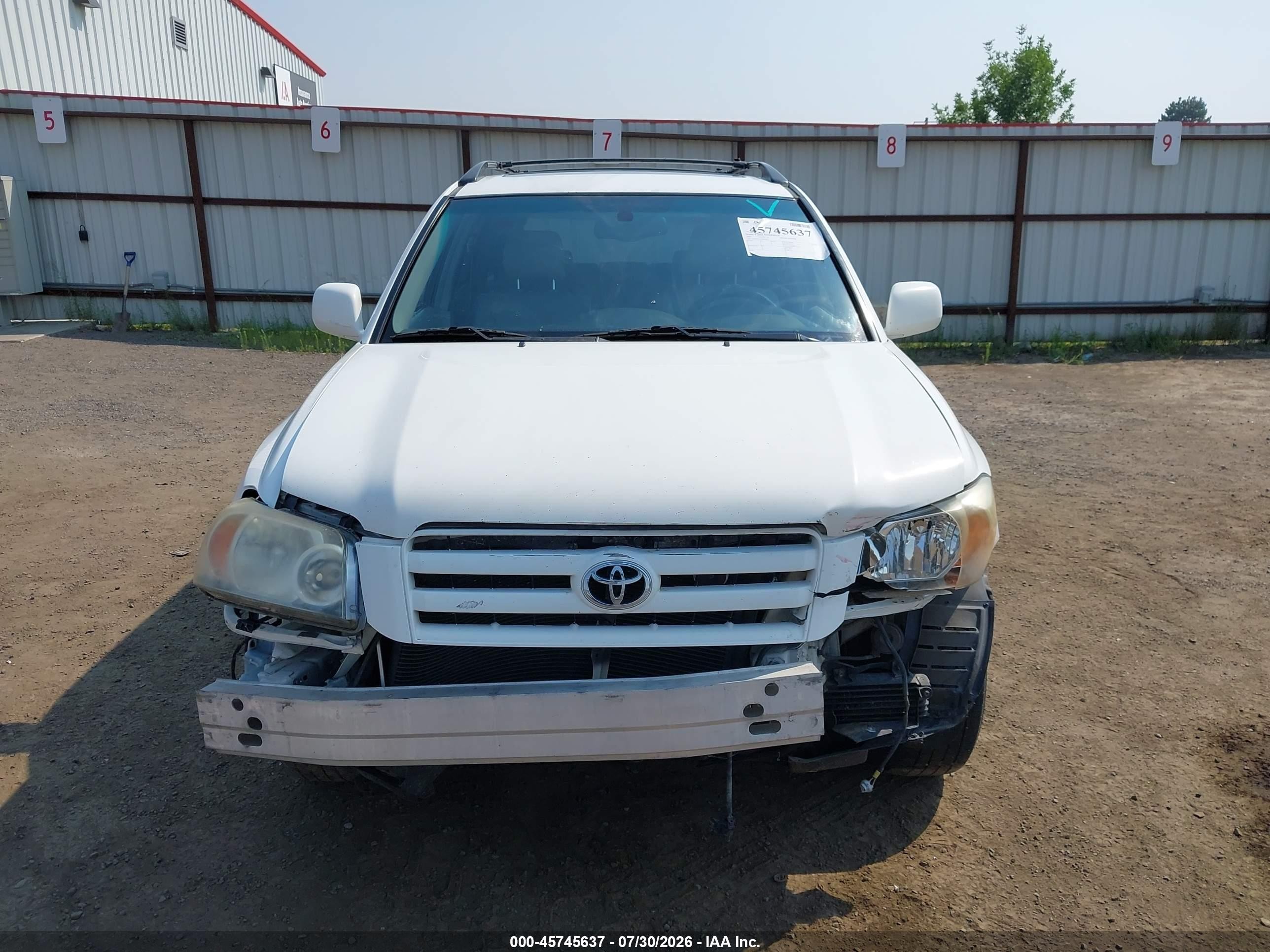 2005 Toyota Highlander Limited V6 White vin: JTEEP21A650095672