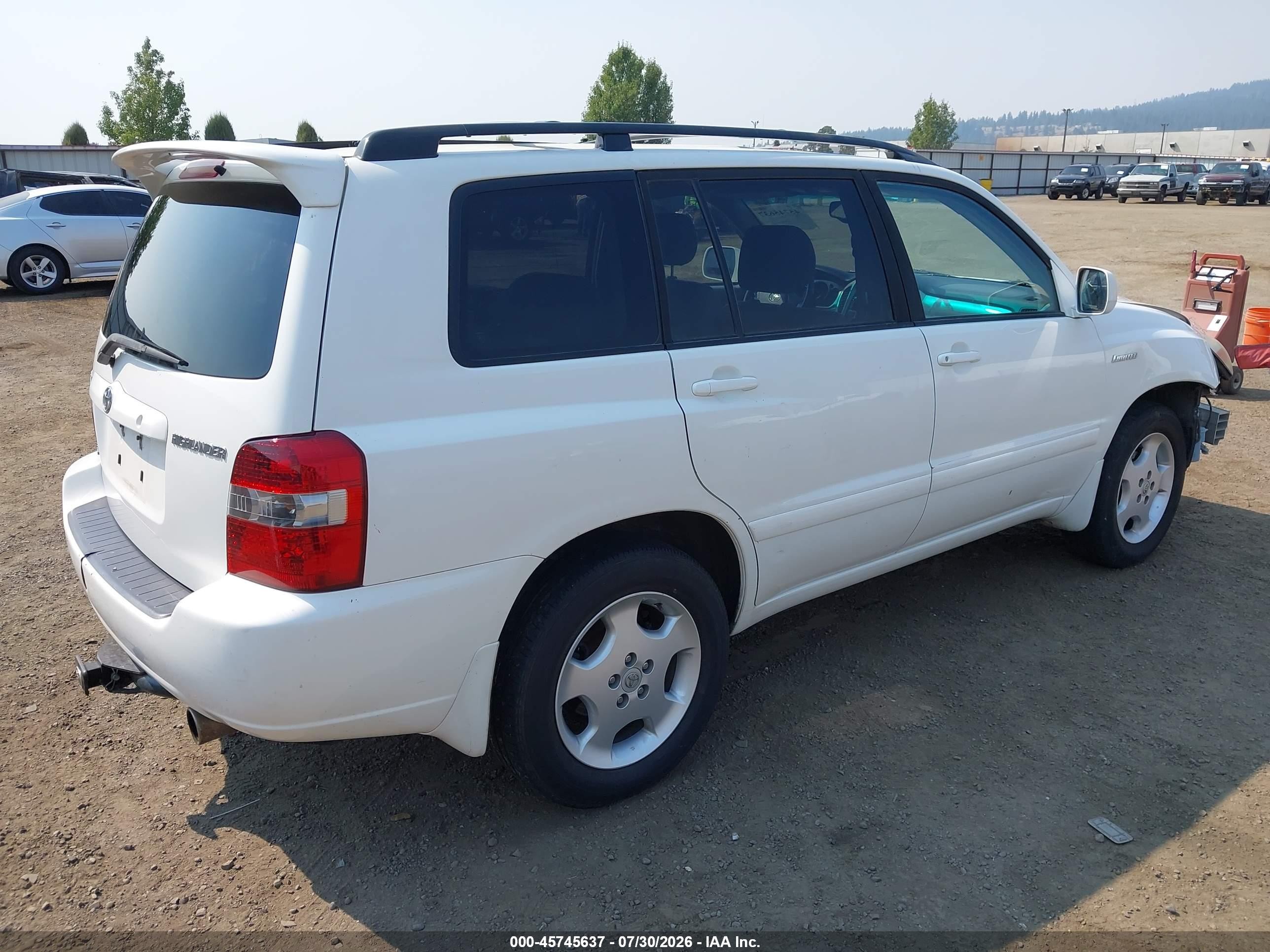 2005 Toyota Highlander Limited V6 White vin: JTEEP21A650095672