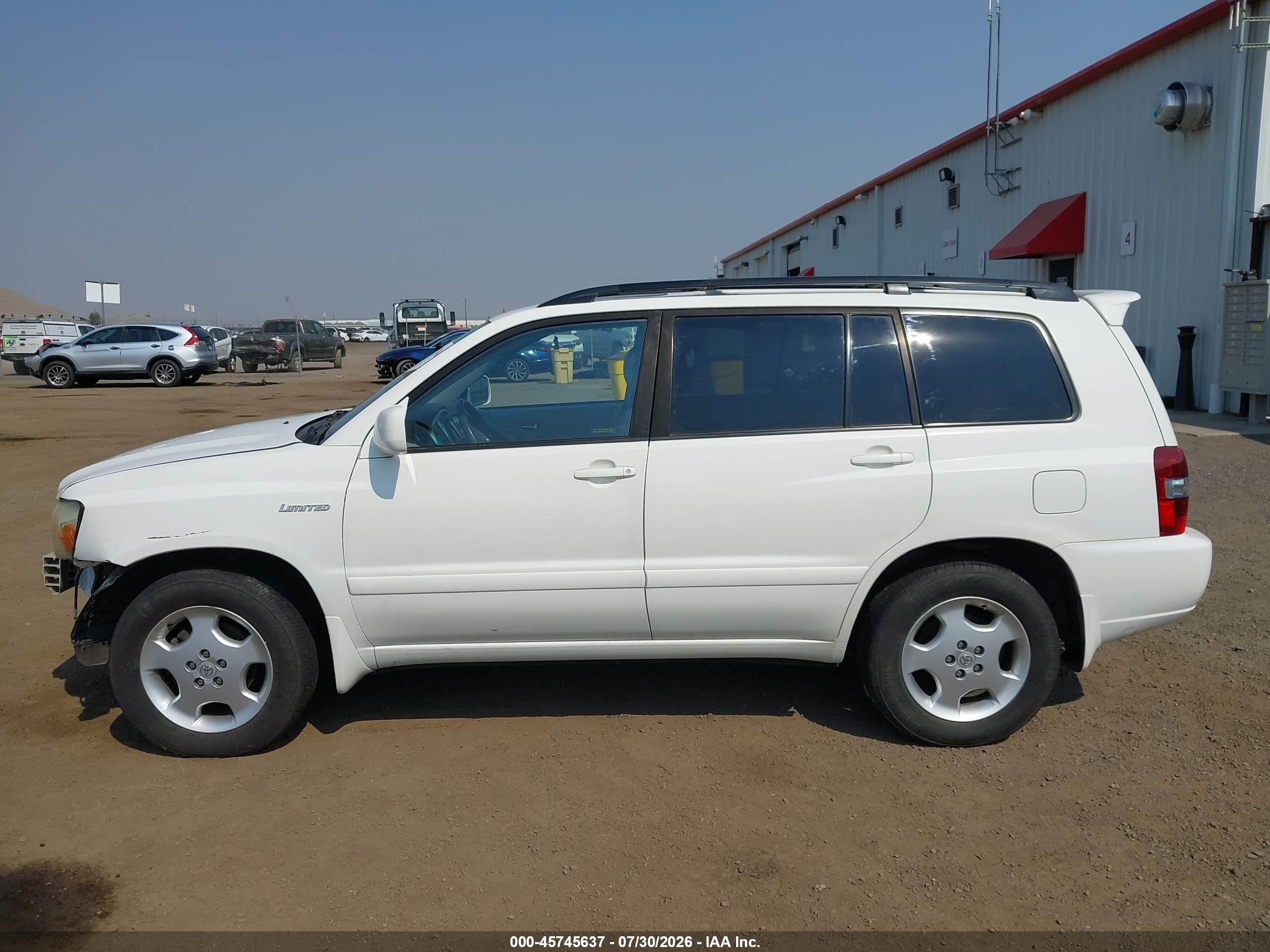 2005 Toyota Highlander Limited V6 White vin: JTEEP21A650095672