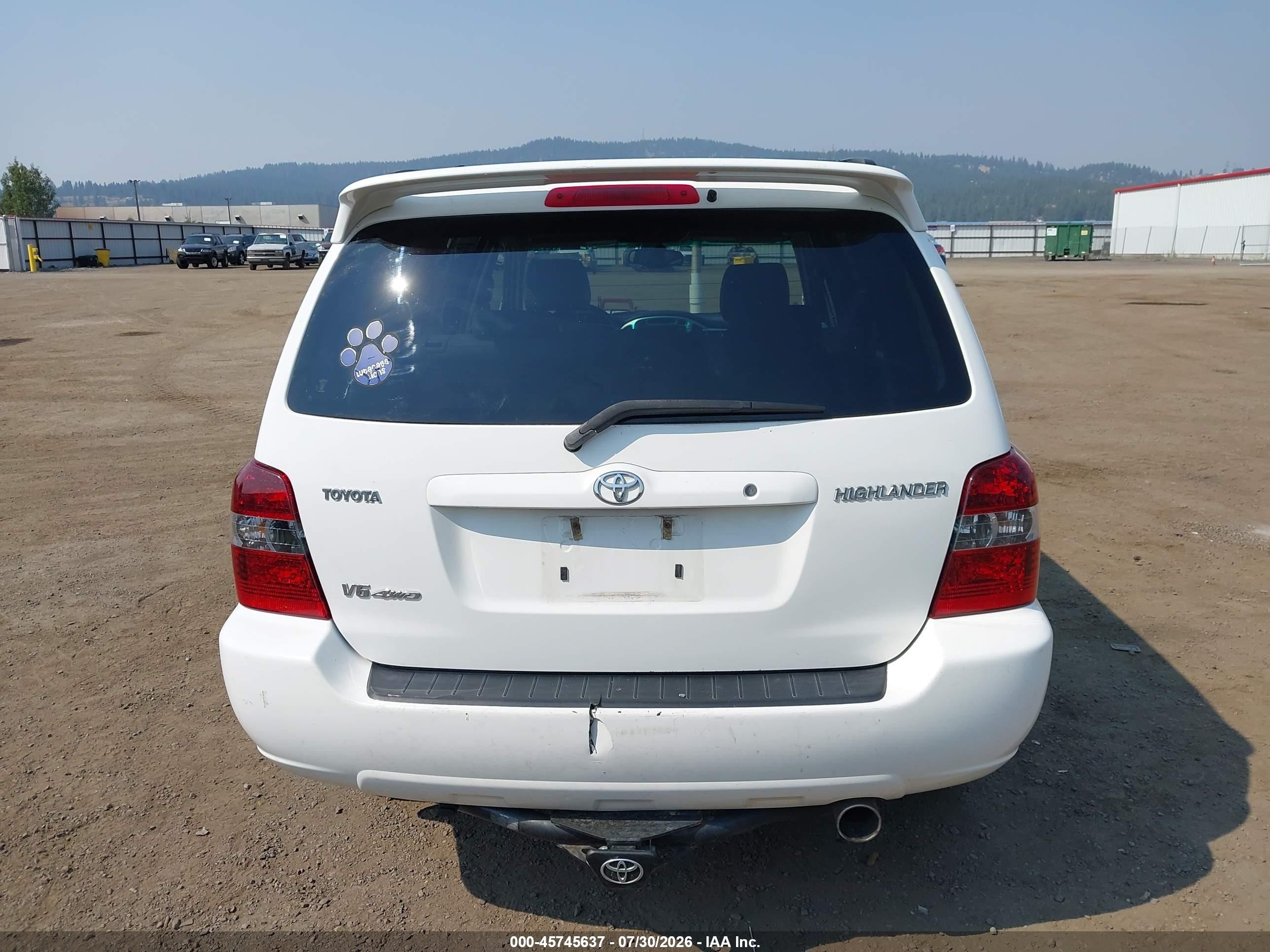 2005 Toyota Highlander Limited V6 White vin: JTEEP21A650095672