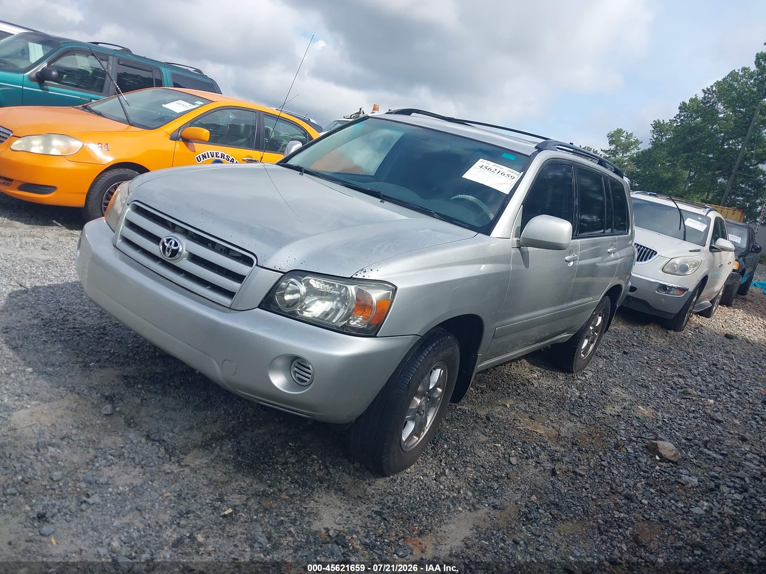2005 Toyota Highlander V6 White vin: JTEEP21A650127018