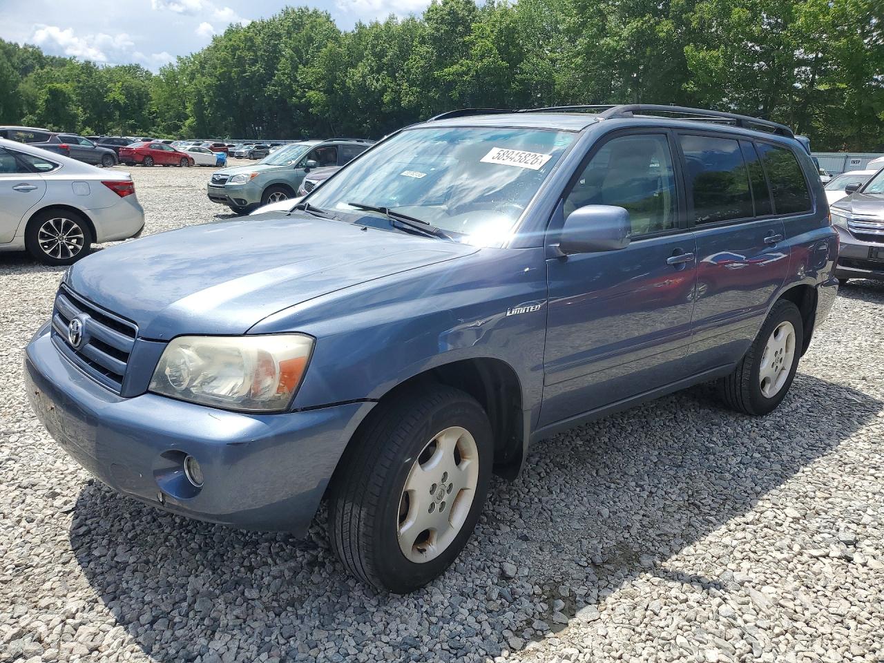 2005 Toyota Highlander Limited Blue vin: JTEEP21A650128606