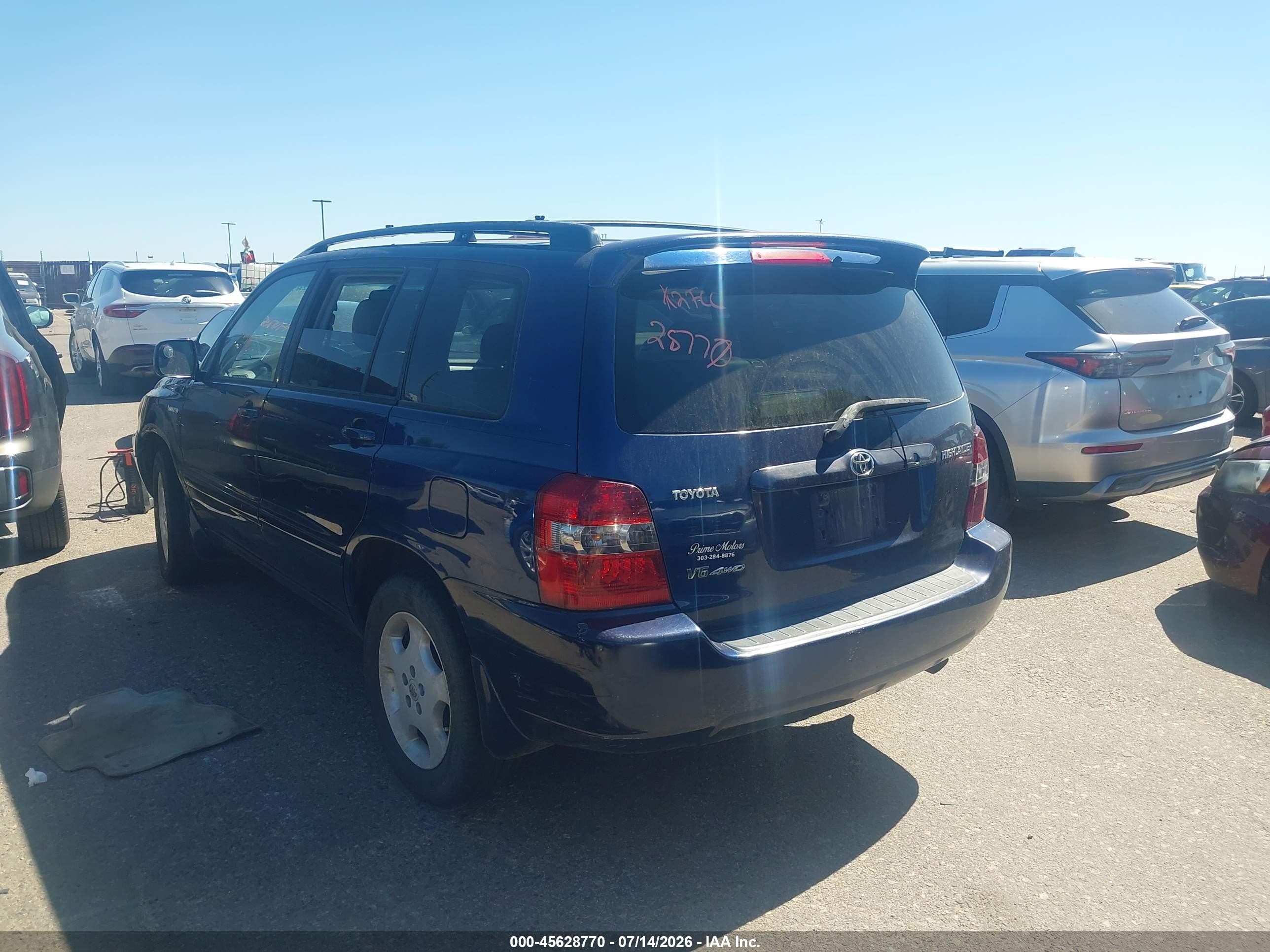 2005 Toyota Highlander Limited V6 Синий vin: JTEEP21A650135958