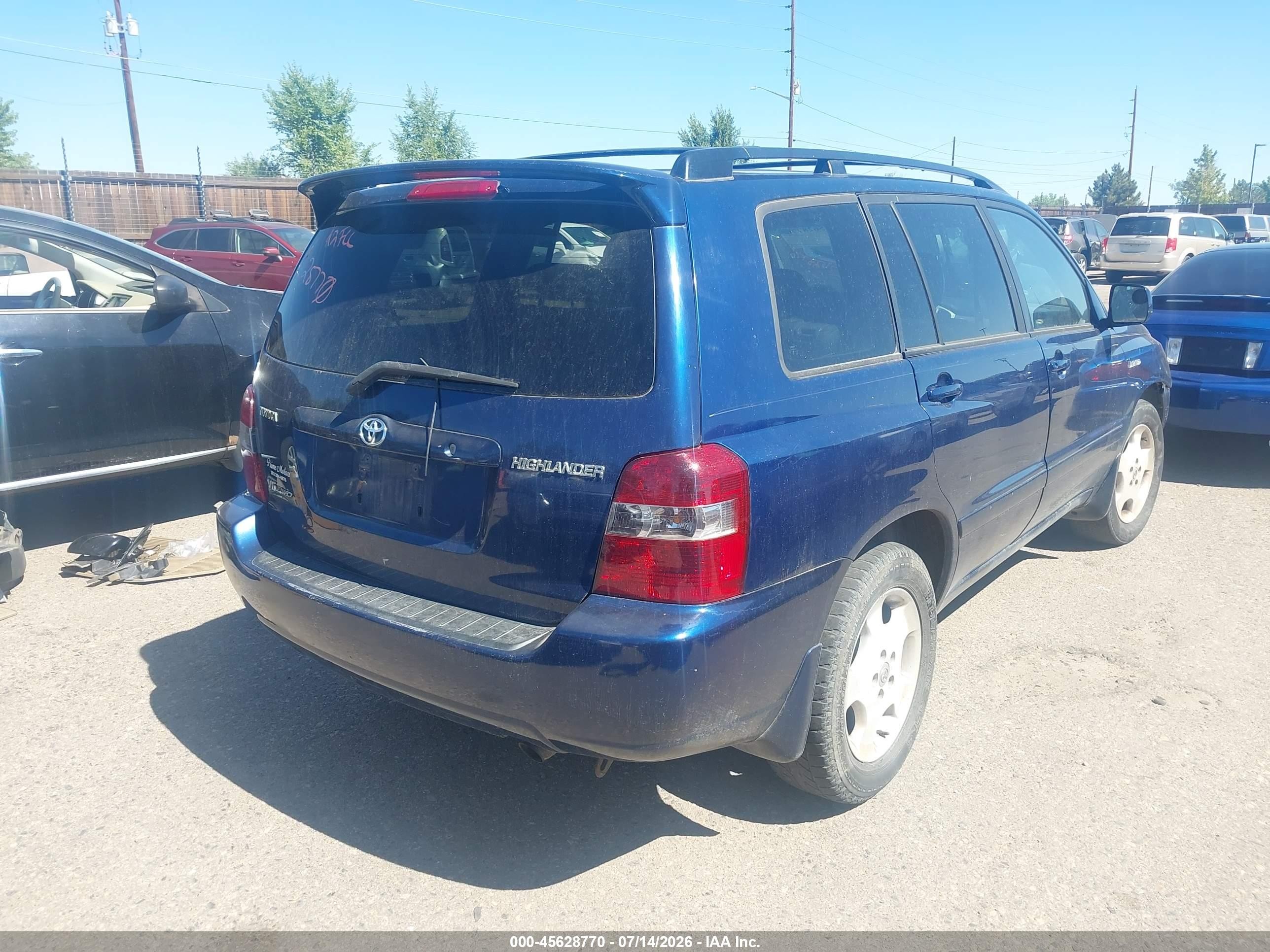 2005 Toyota Highlander Limited V6 Синий vin: JTEEP21A650135958