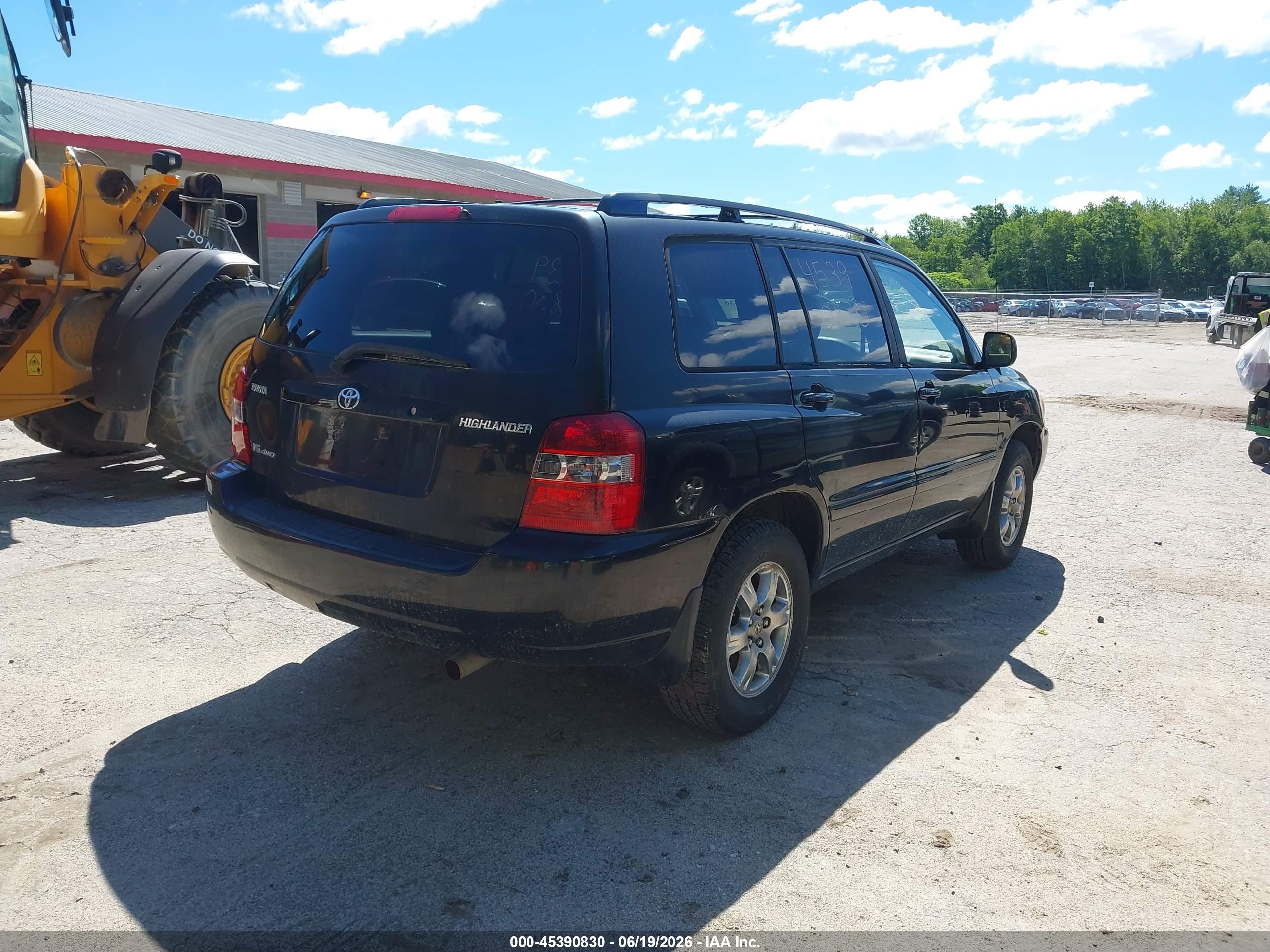 2006 Toyota Highlander V6 Black vin: JTEEP21A660136643