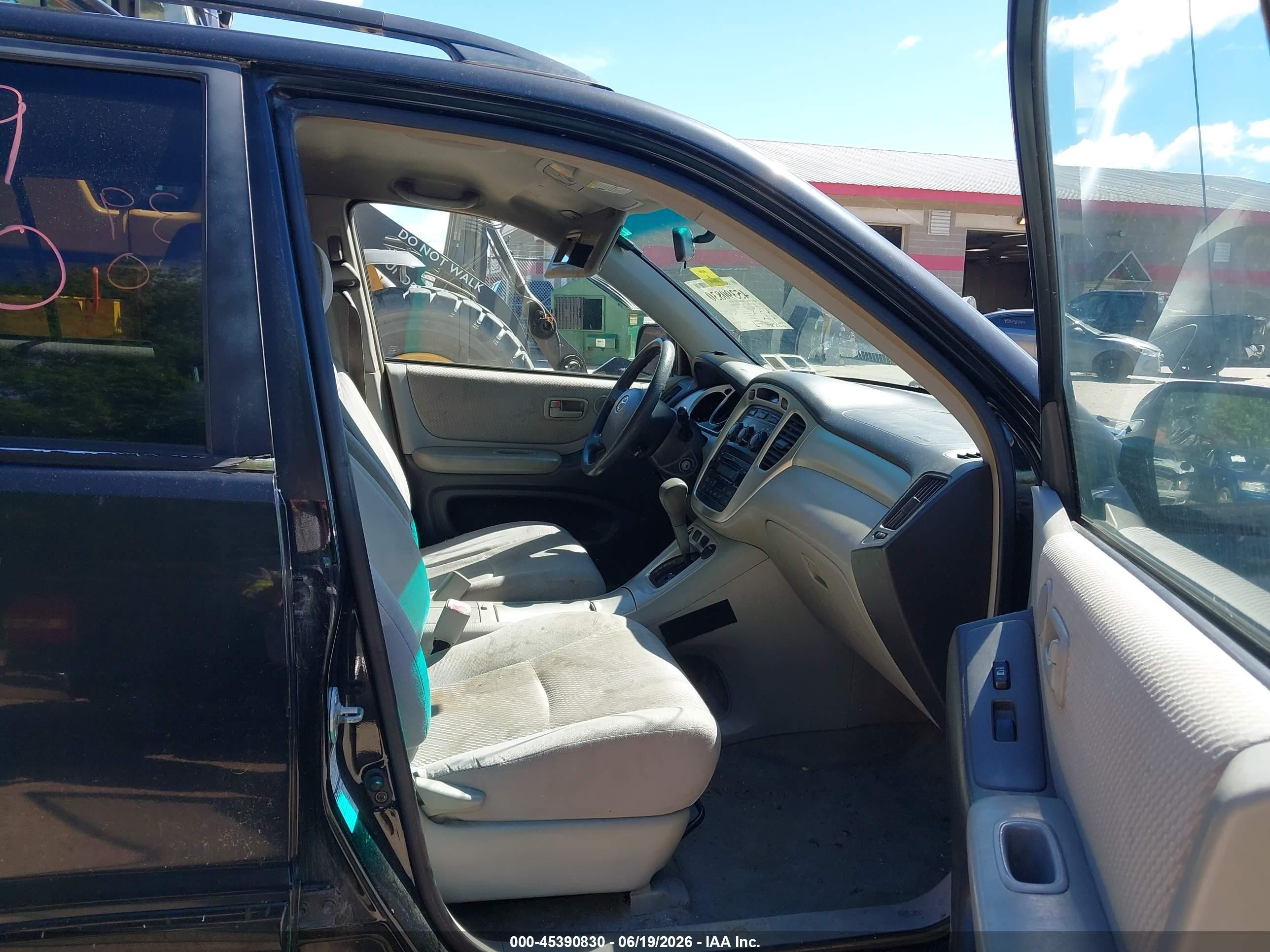 2006 Toyota Highlander V6 Black vin: JTEEP21A660136643