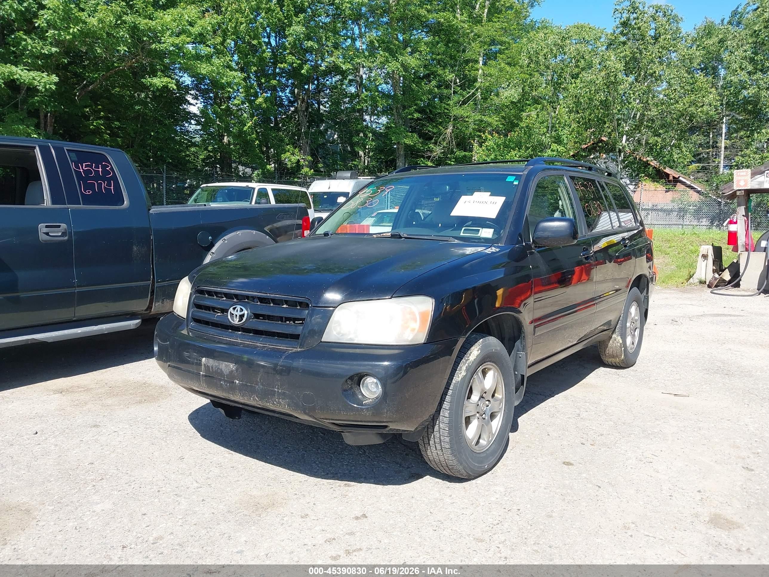 2006 Toyota Highlander V6 Black vin: JTEEP21A660136643