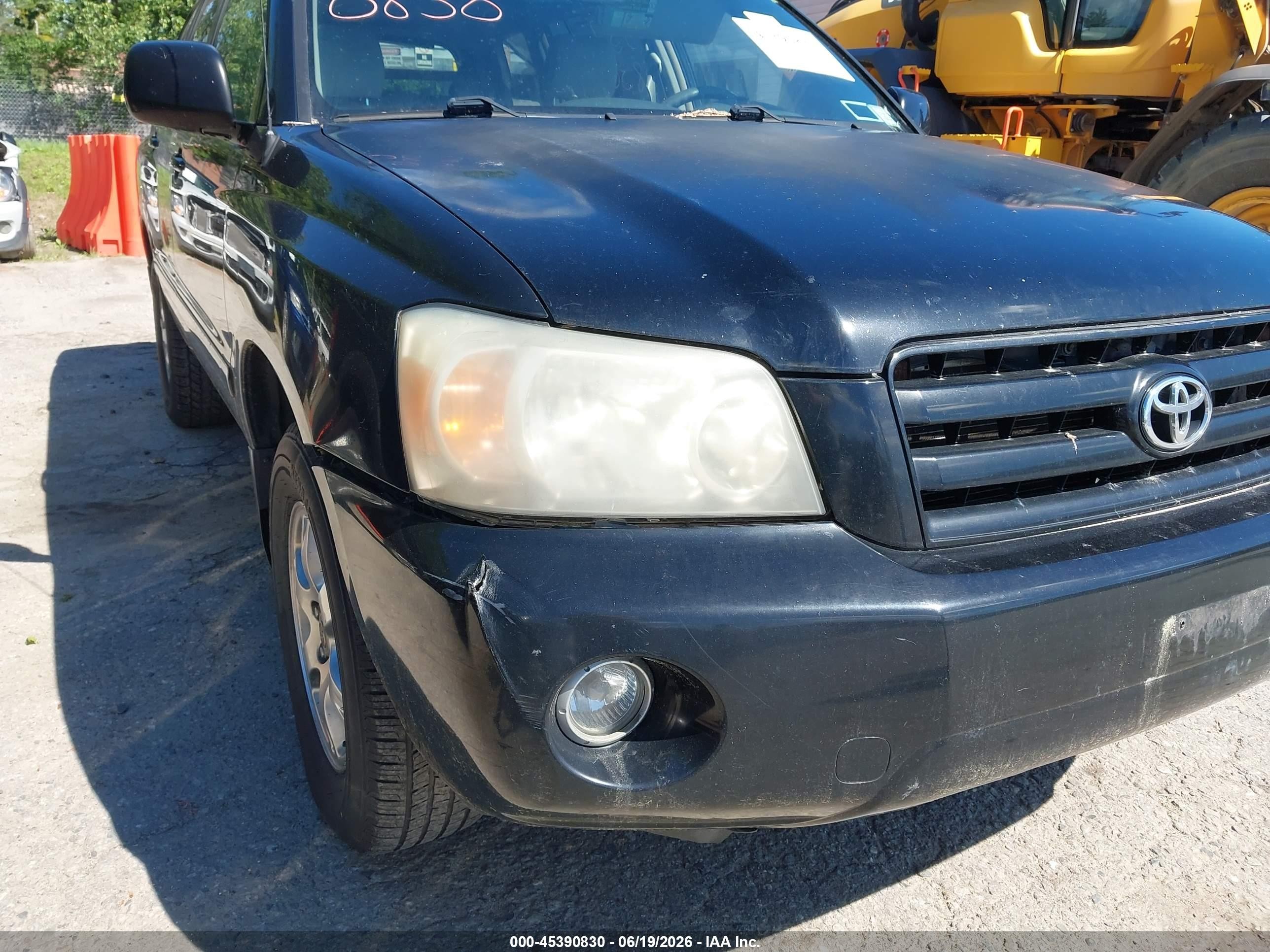 2006 Toyota Highlander V6 Black vin: JTEEP21A660136643