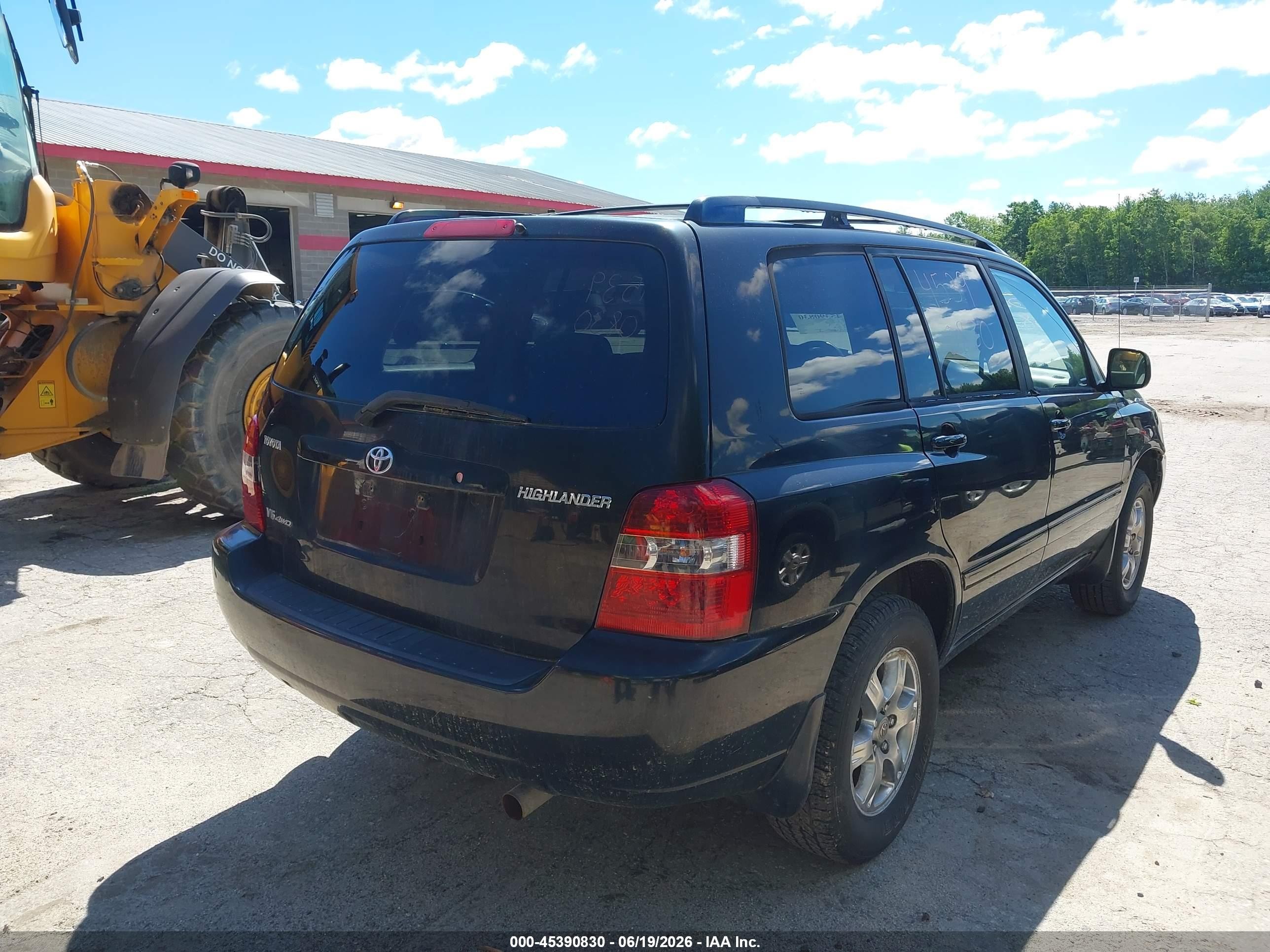 2006 Toyota Highlander V6 Black vin: JTEEP21A660136643