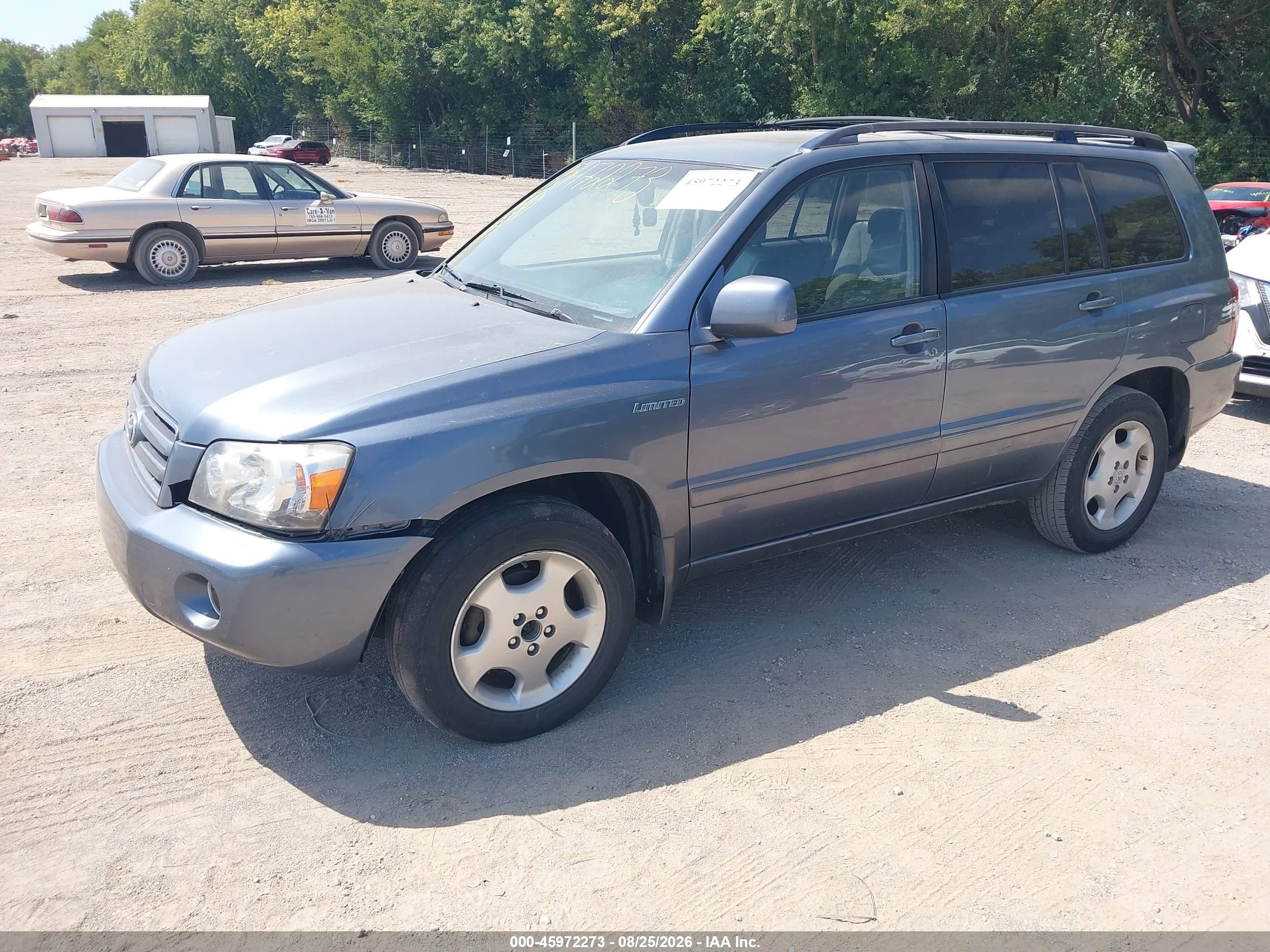 2006 Toyota Highlander Limited V6 Синий vin: JTEEP21A660143589