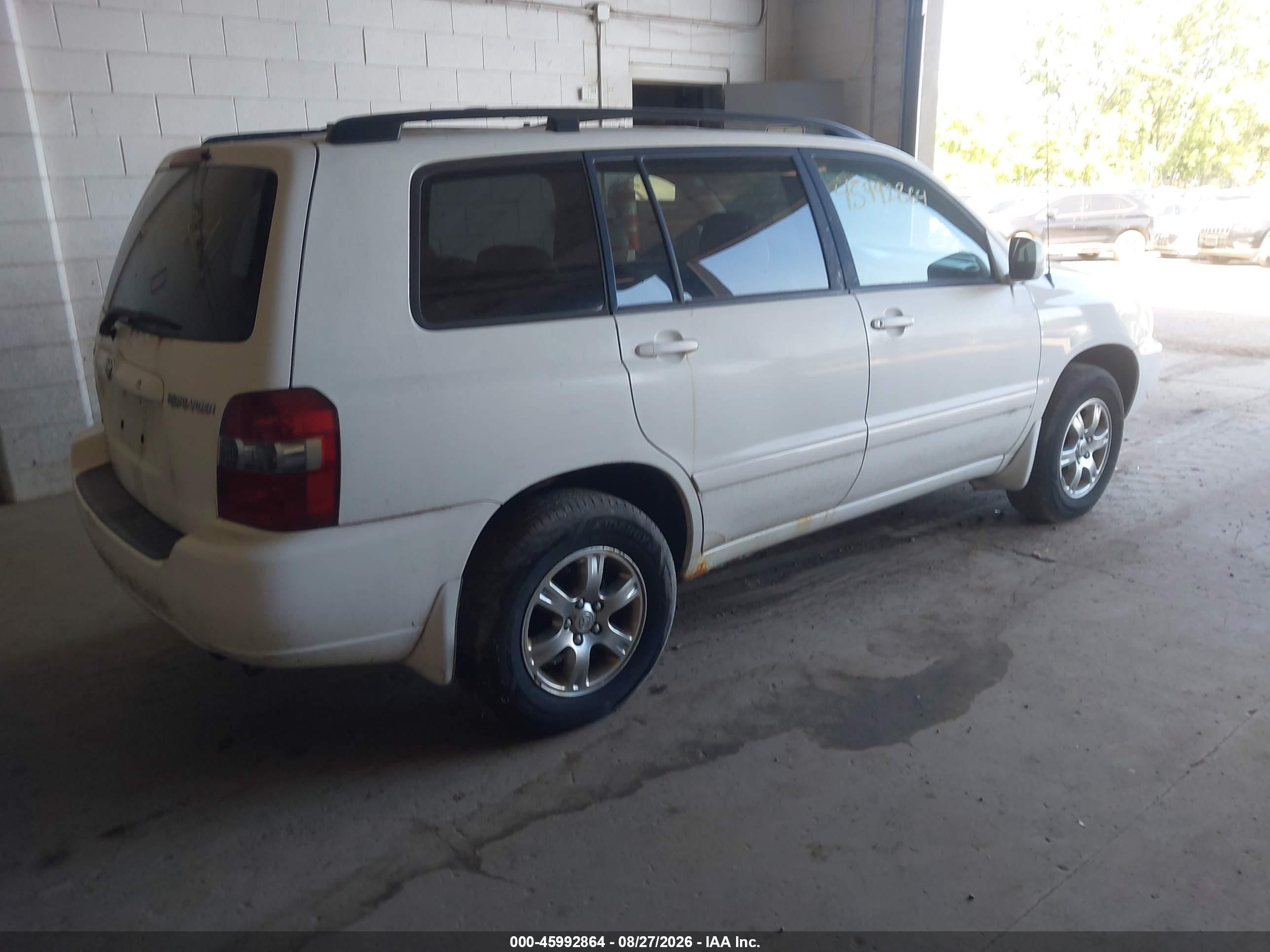 2006 Toyota Highlander V6 White vin: JTEEP21A660150560