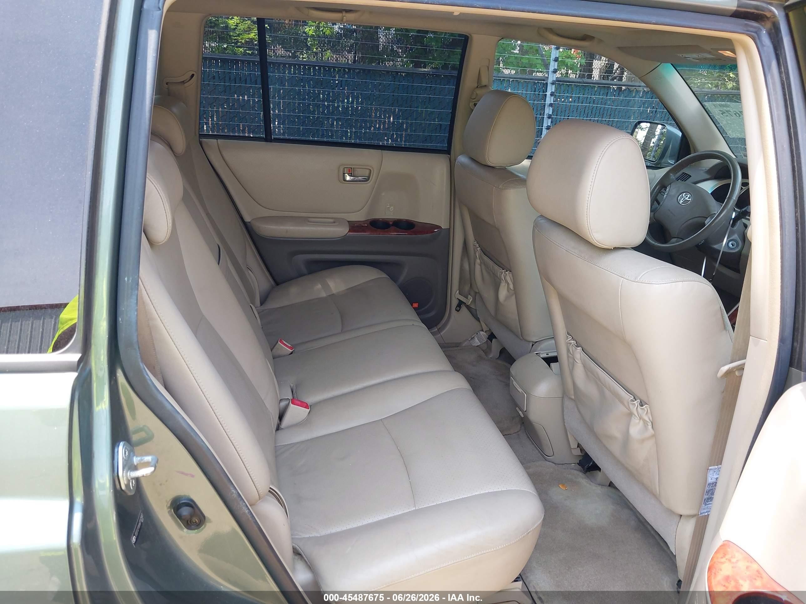 2006 Toyota Highlander Limited V6 Green vin: JTEEP21A660152583