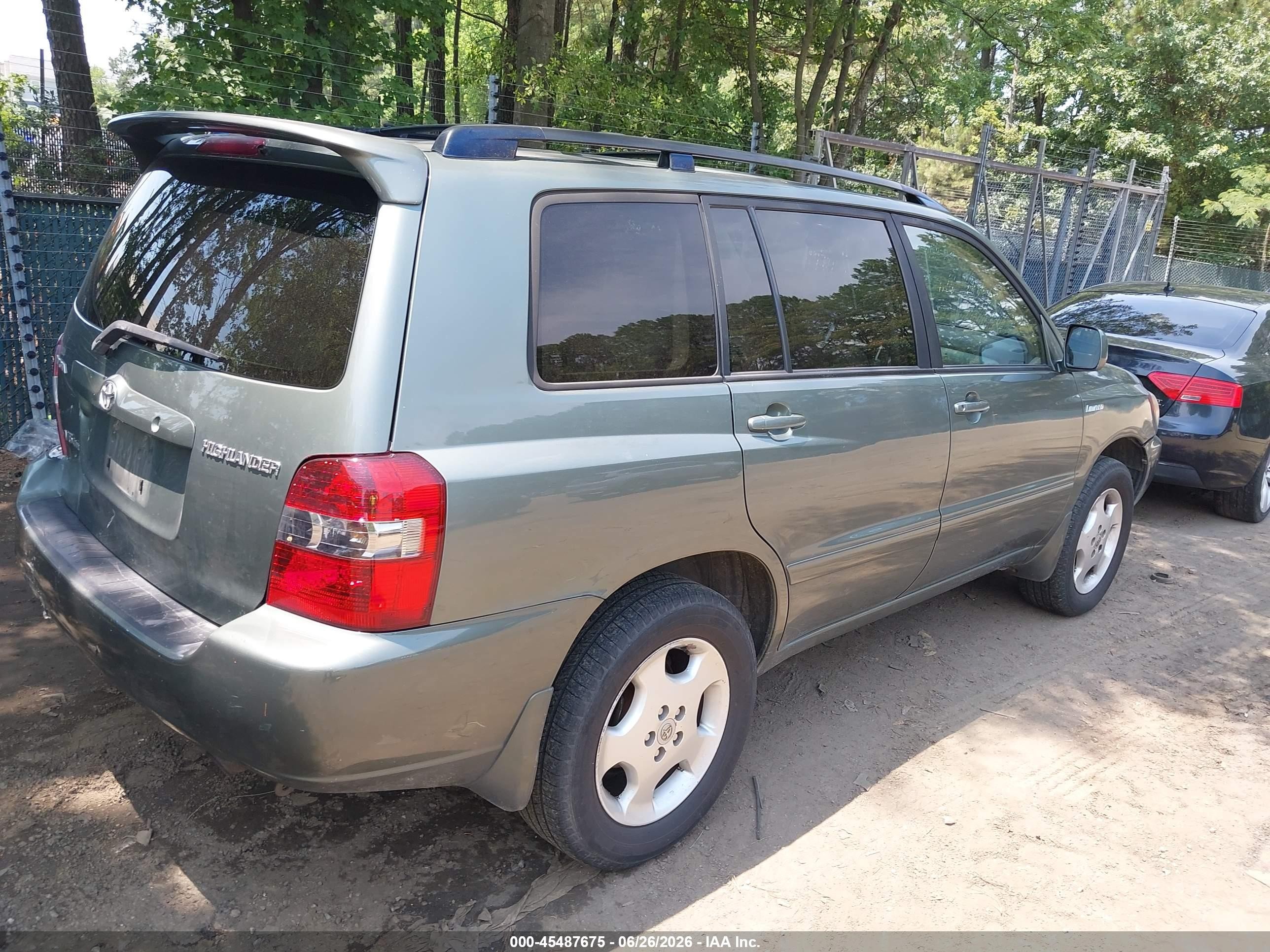 2006 Toyota Highlander Limited V6 Green vin: JTEEP21A660152583