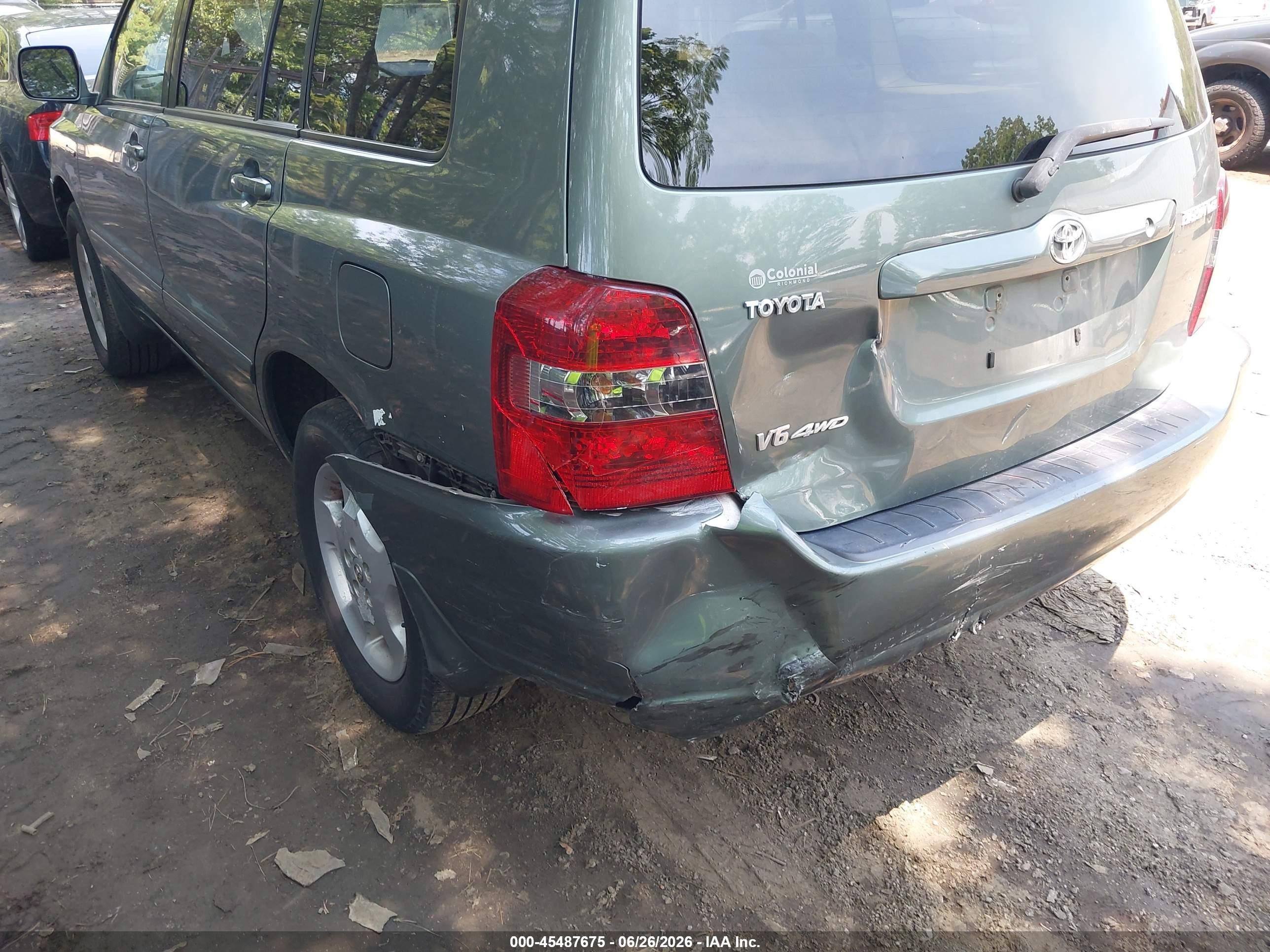 2006 Toyota Highlander Limited V6 Green vin: JTEEP21A660152583