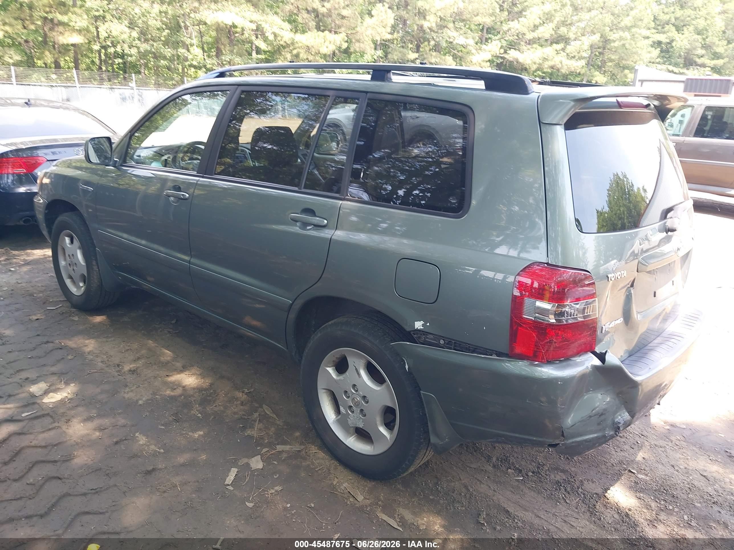 2006 Toyota Highlander Limited V6 Green vin: JTEEP21A660152583