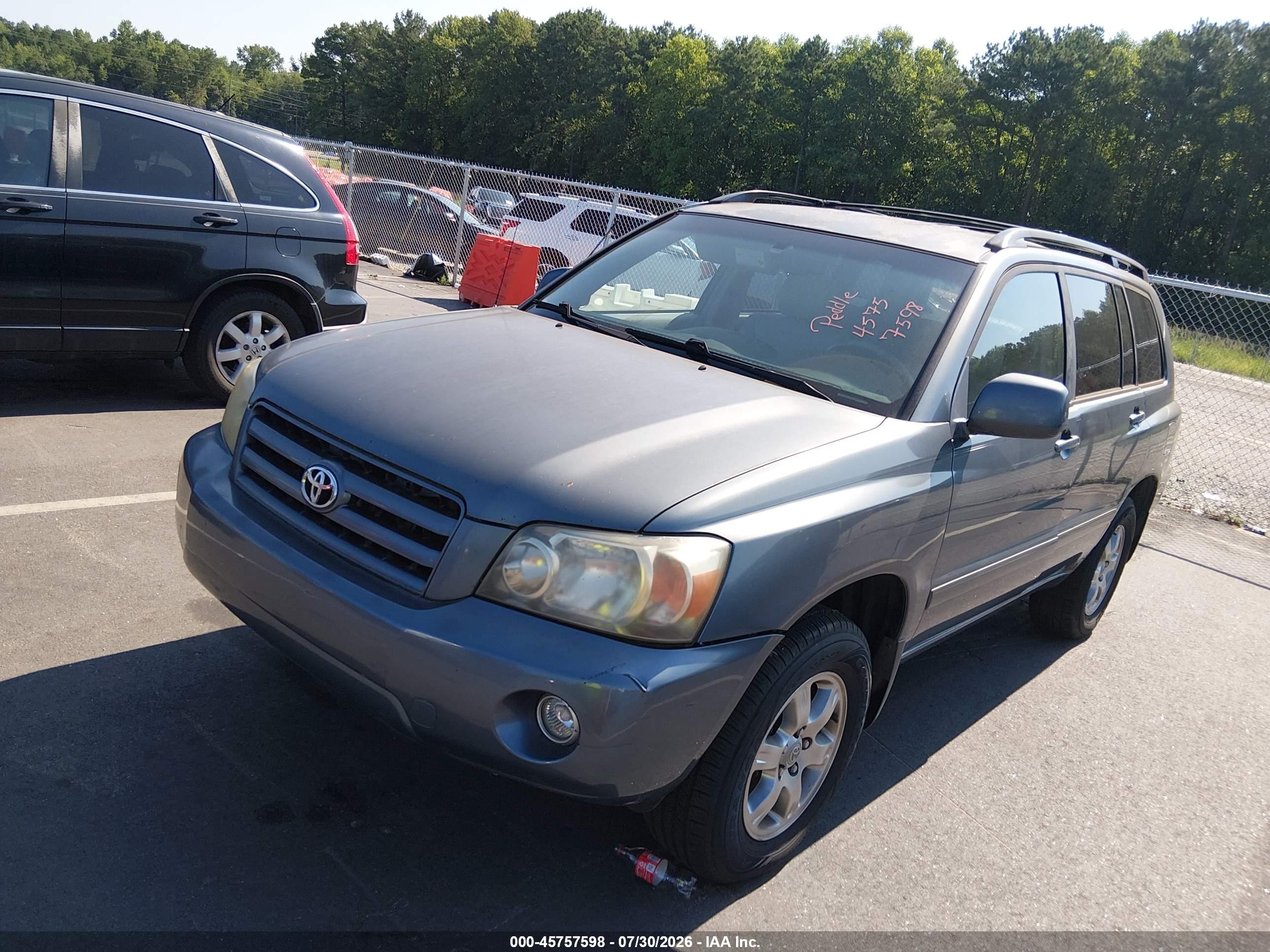 2006 Toyota Highlander V6 Light Blue vin: JTEEP21A660160764