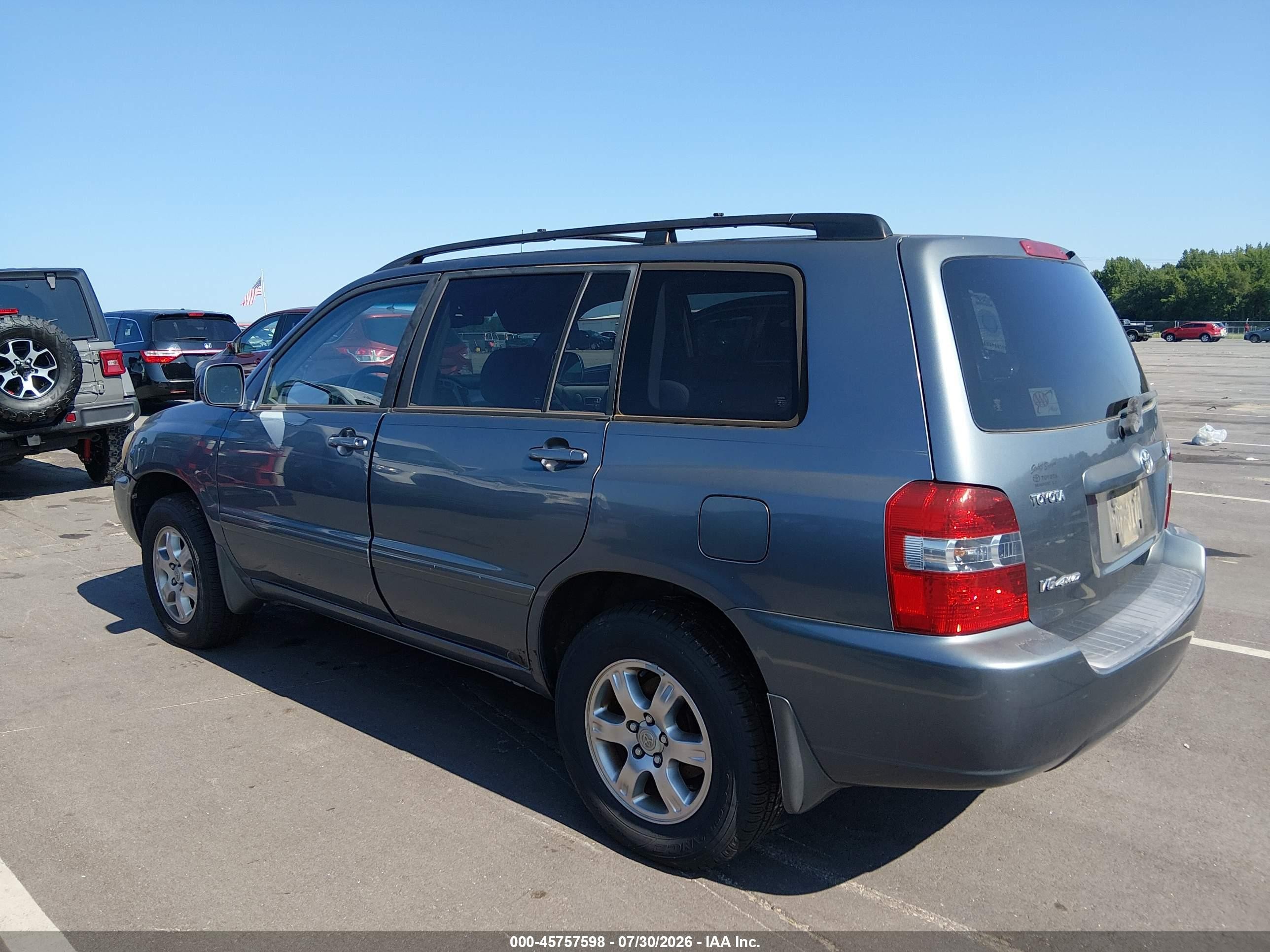 2006 Toyota Highlander V6 Light Blue vin: JTEEP21A660160764