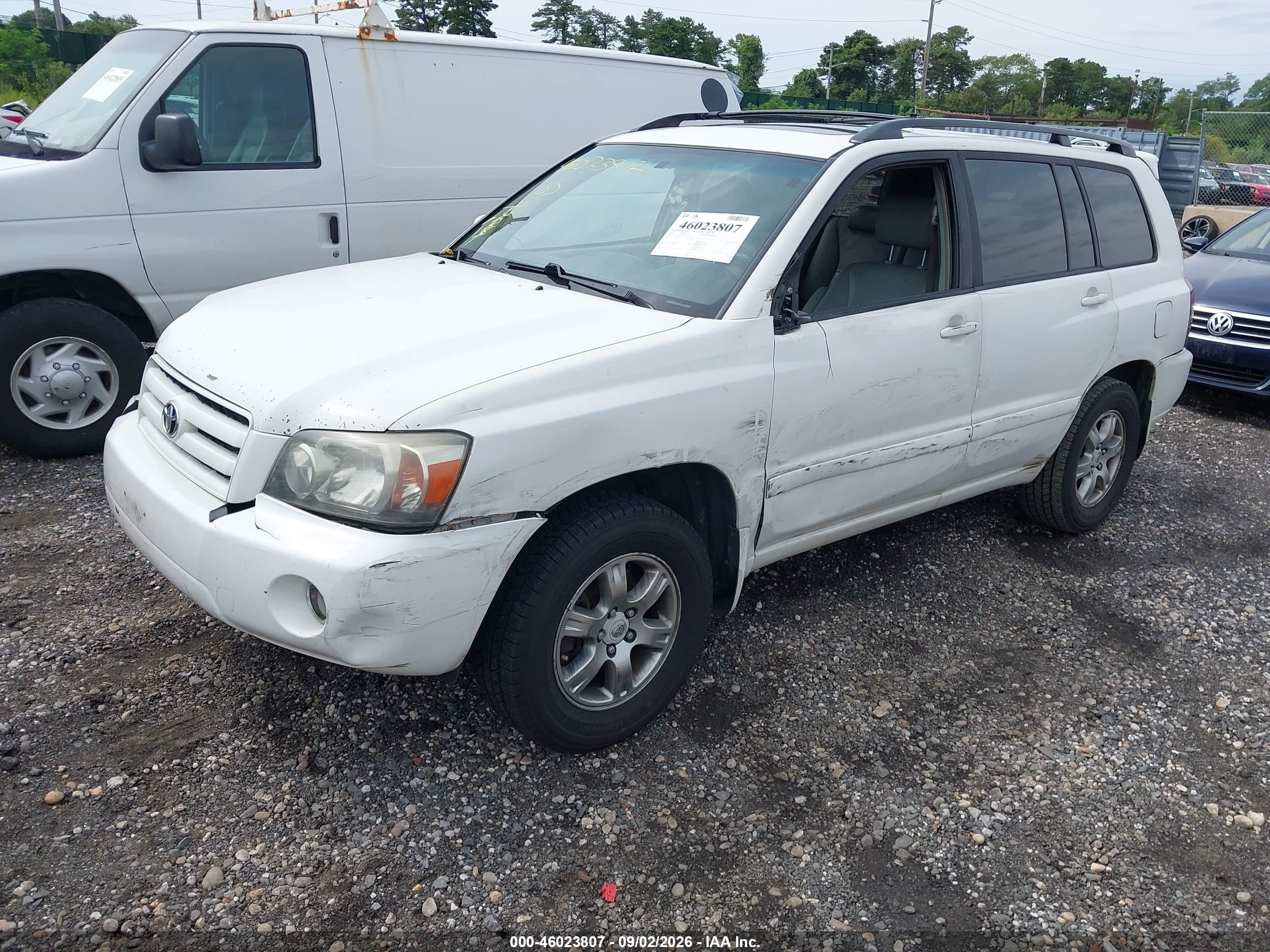2007 Toyota Highlander V6 White vin: JTEEP21A670201587