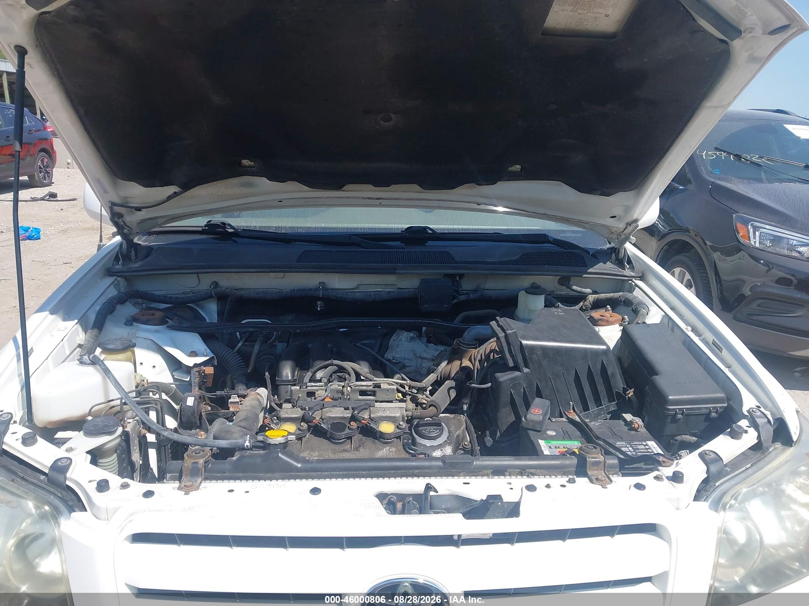 2007 Toyota Highlander V6 White vin: JTEEP21A670209107