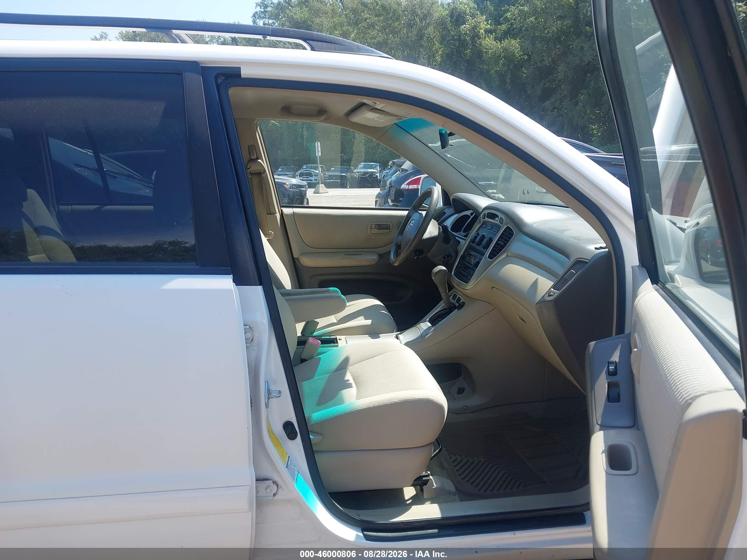 2007 Toyota Highlander V6 White vin: JTEEP21A670209107