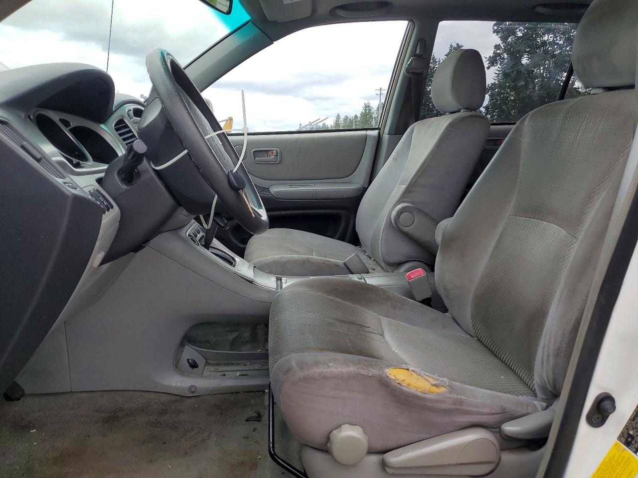 2007 Toyota Highlander Base White vin: JTEEP21A670210225