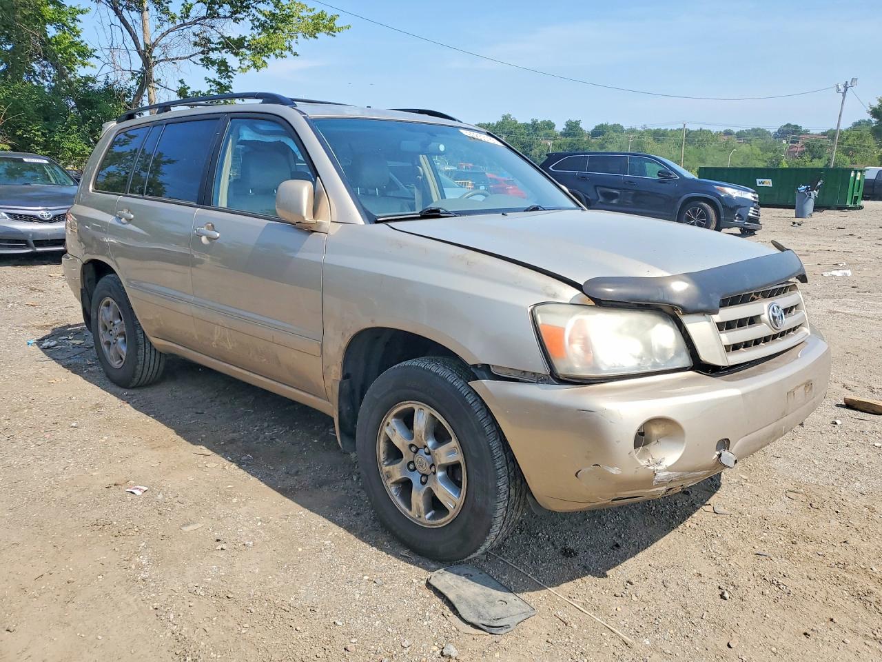 2007 Toyota Highlander Base Tan vin: JTEEP21A670210497