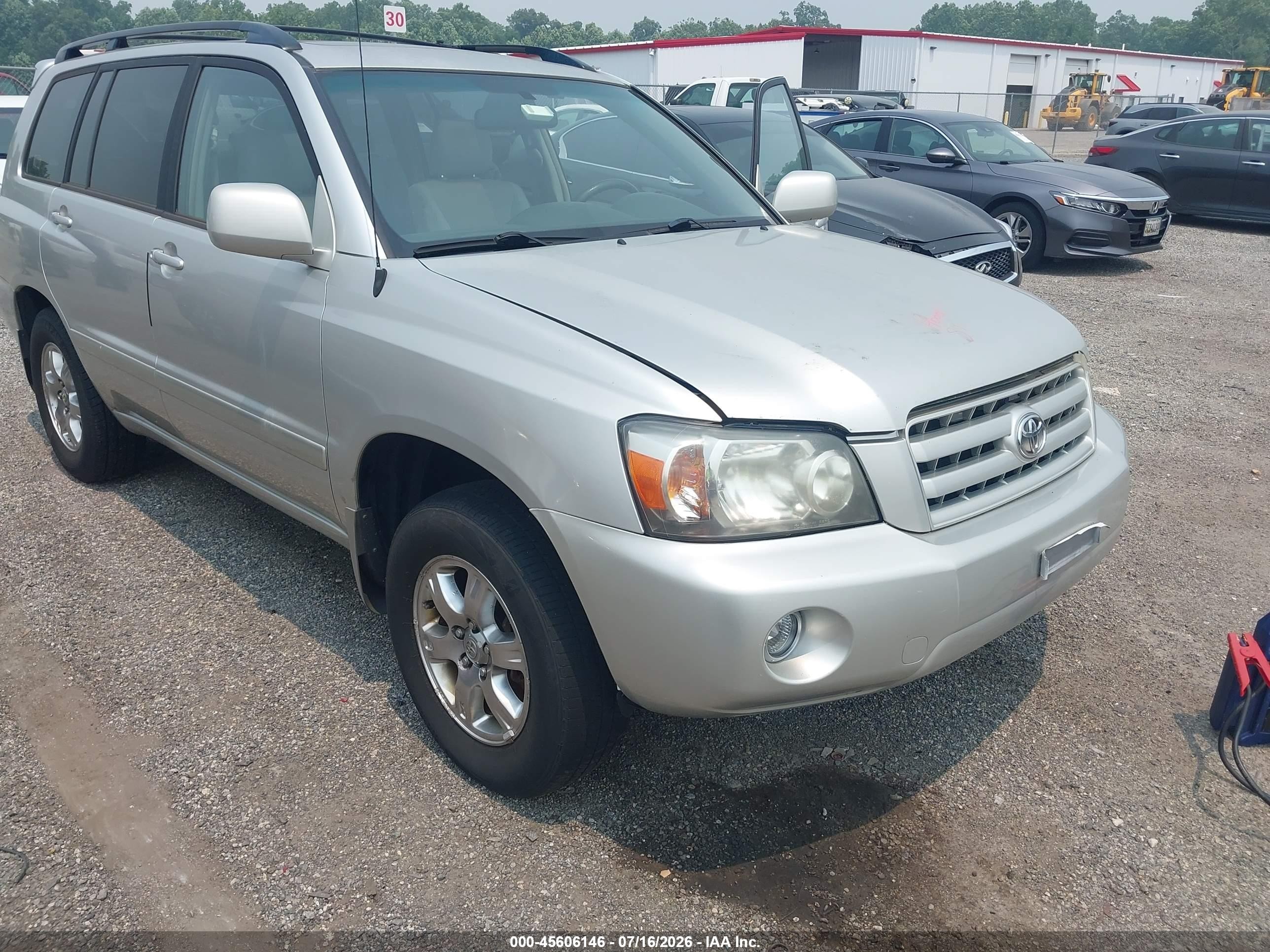 2007 Toyota Highlander 3rd Row Silver vin: JTEEP21A670220964