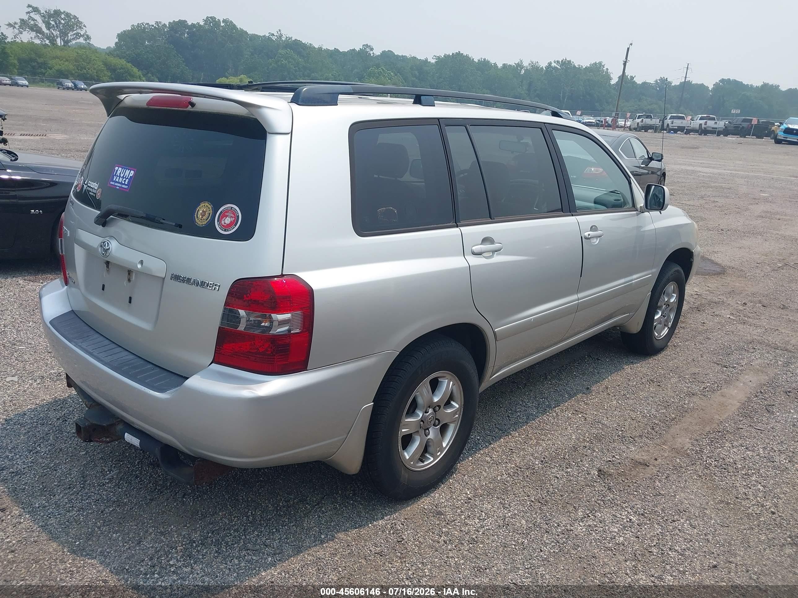 2007 Toyota Highlander 3rd Row Silver vin: JTEEP21A670220964