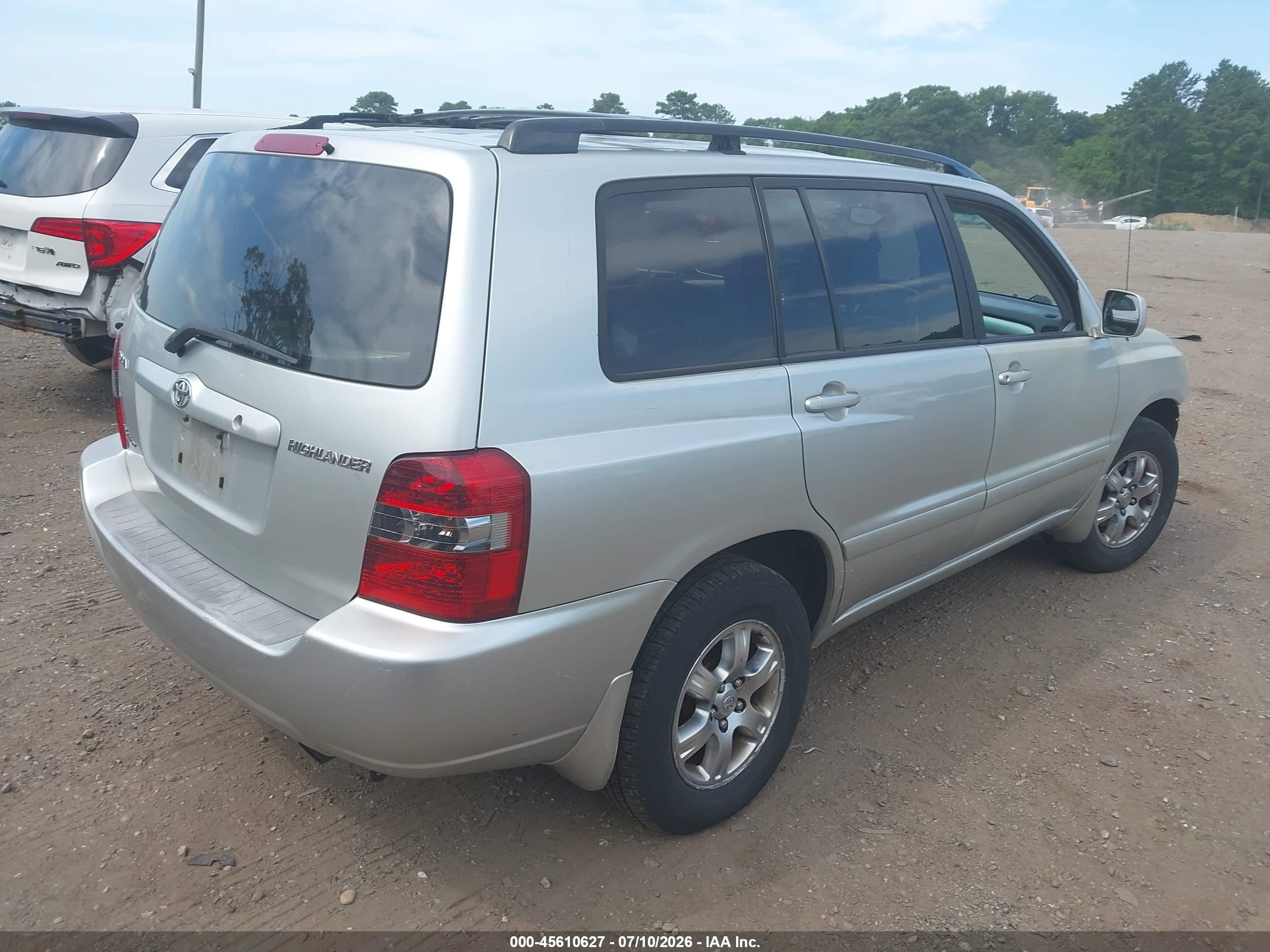 2004 Toyota Highlander V6 Серебряный vin: JTEEP21A740009199
