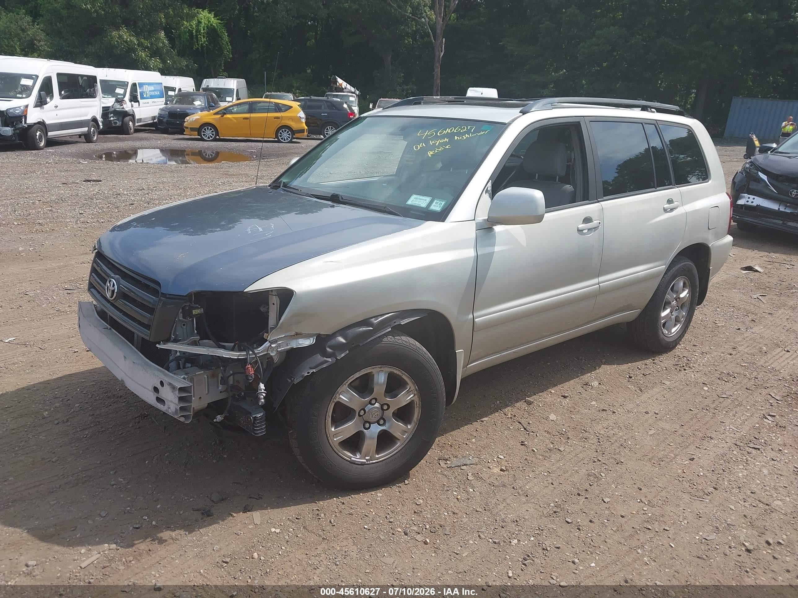 2004 Toyota Highlander V6 Серебряный vin: JTEEP21A740009199