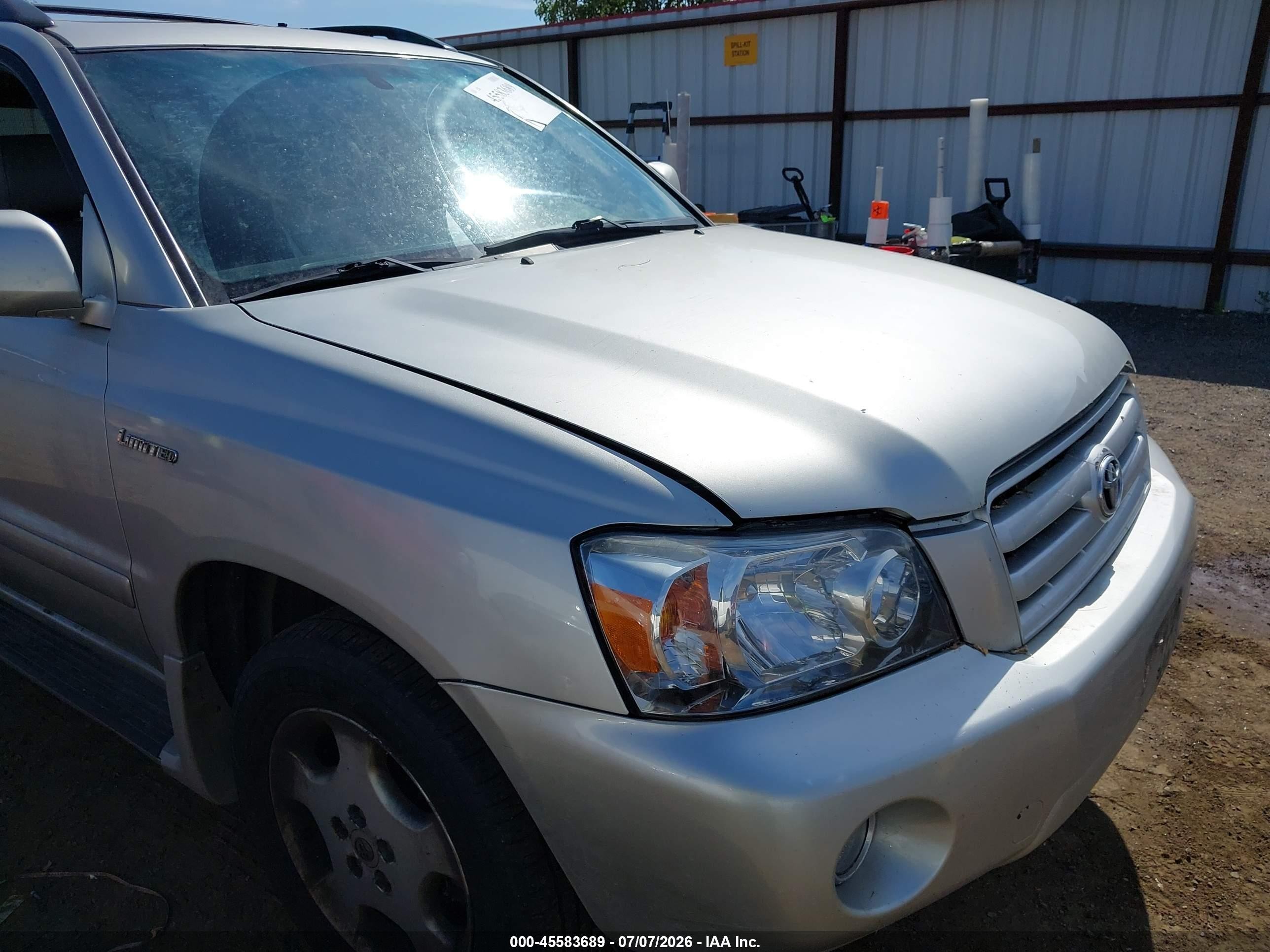 2004 Toyota Highlander Limited V6 Silver vin: JTEEP21A740018209
