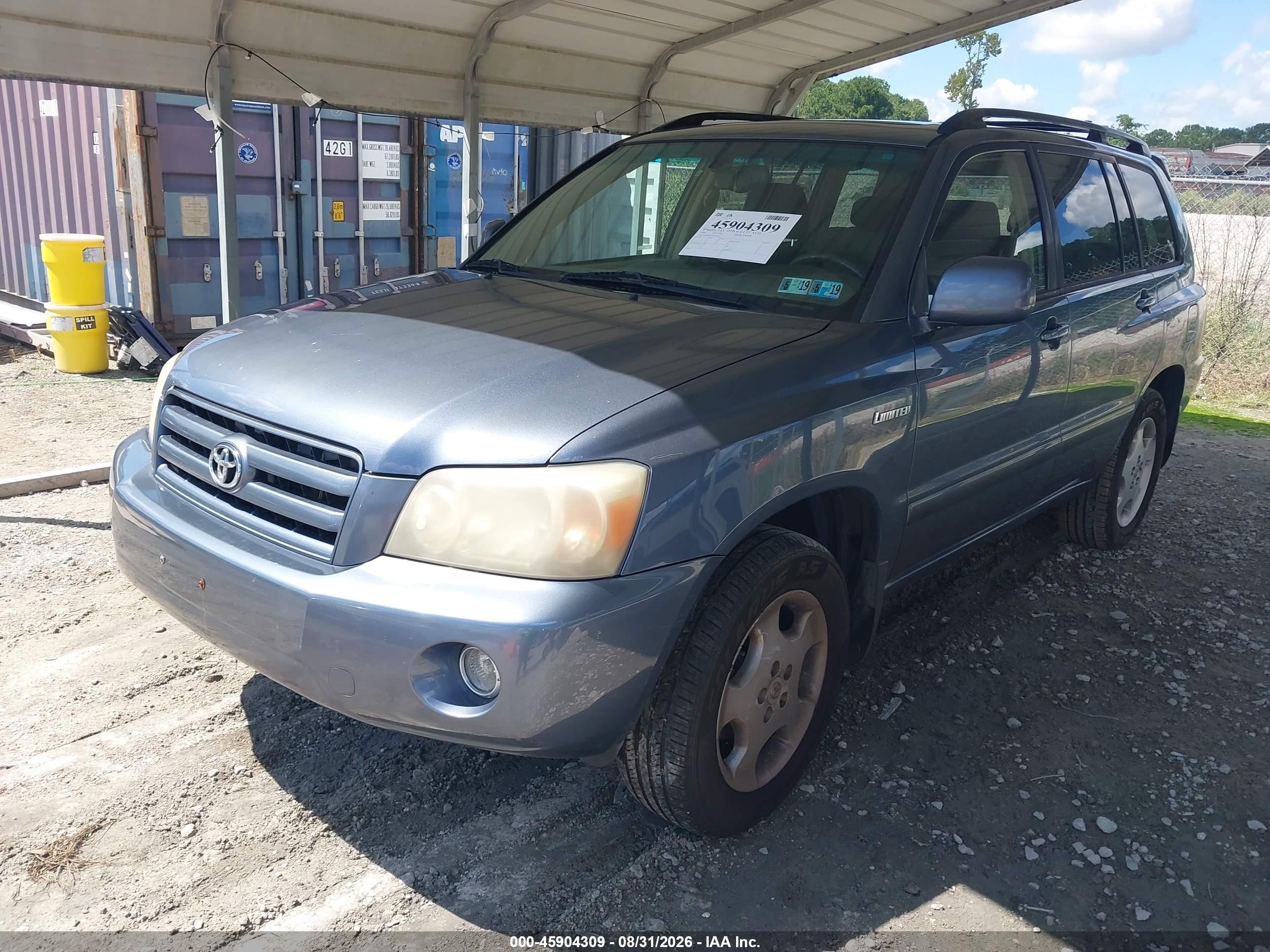 2004 Toyota Highlander Limited V6 Blue vin: JTEEP21A740026861
