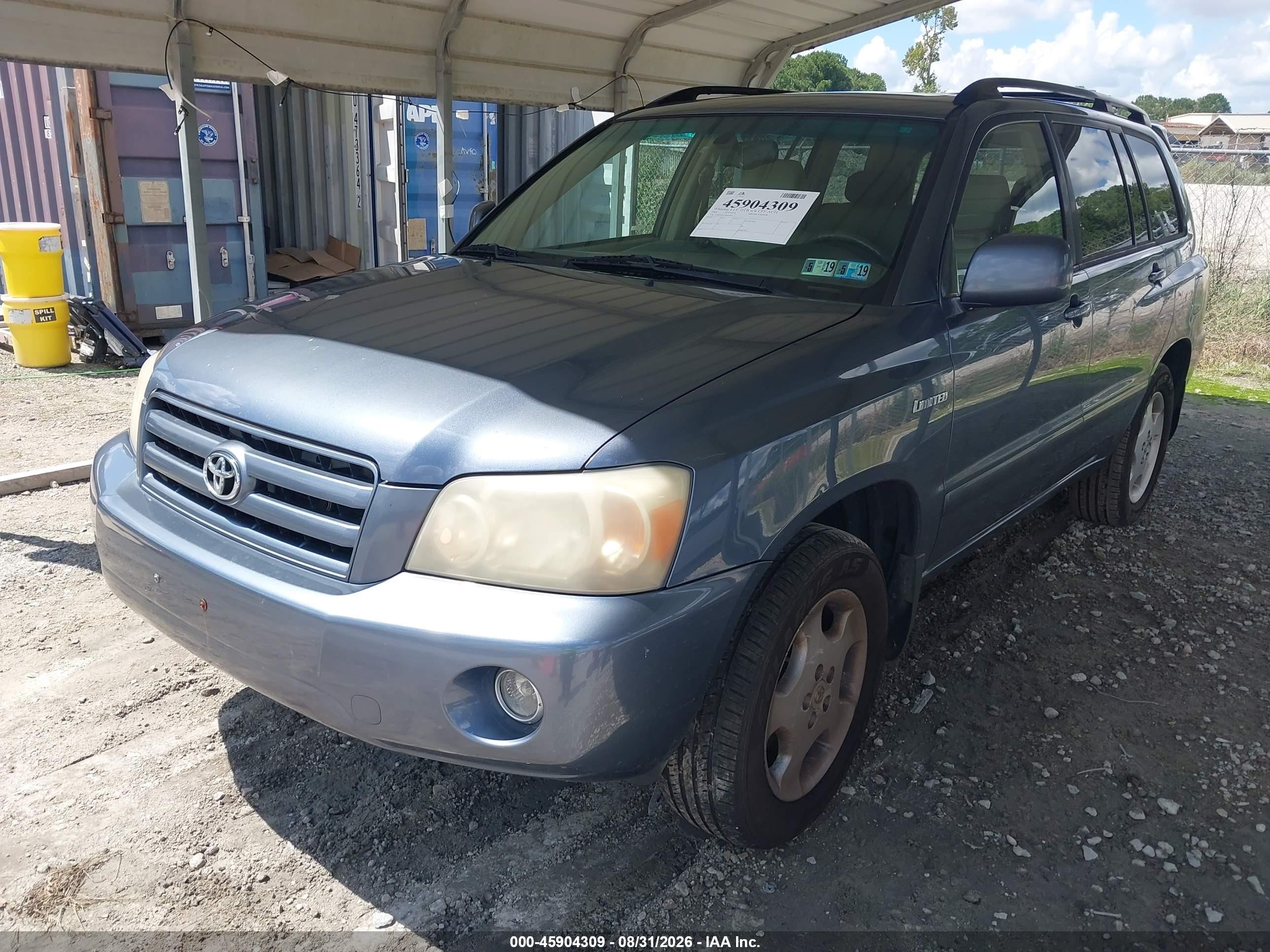 2004 Toyota Highlander Limited V6 Blue vin: JTEEP21A740026861
