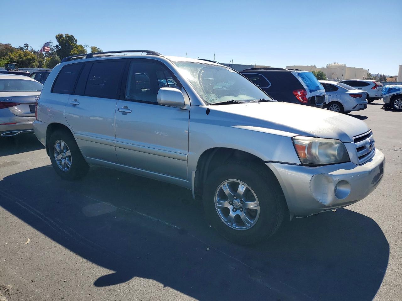 2004 Toyota Highlander Base Silver vin: JTEEP21A740052473