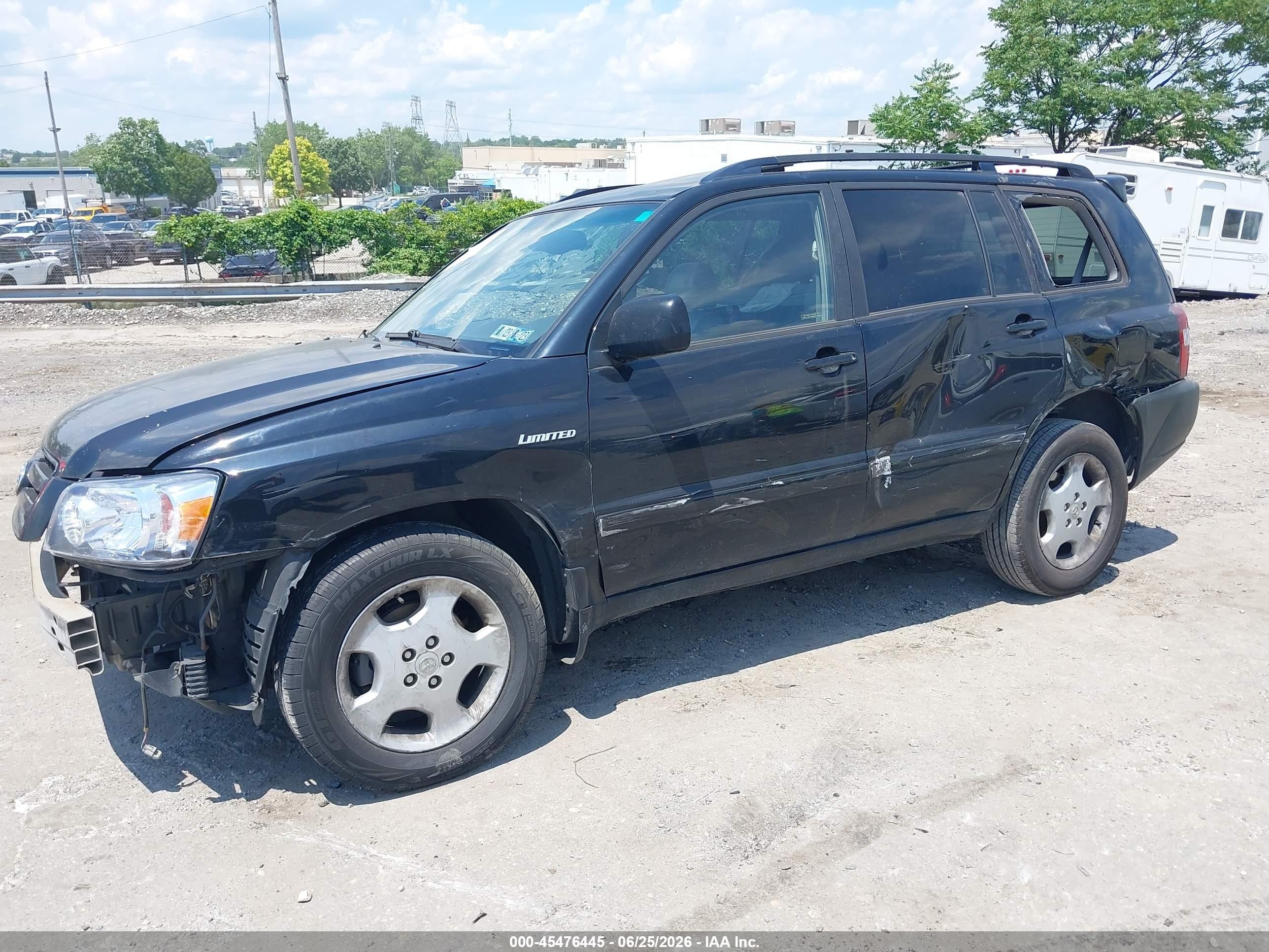 2004 Toyota Highlander Limited V6 Black vin: JTEEP21A740056510