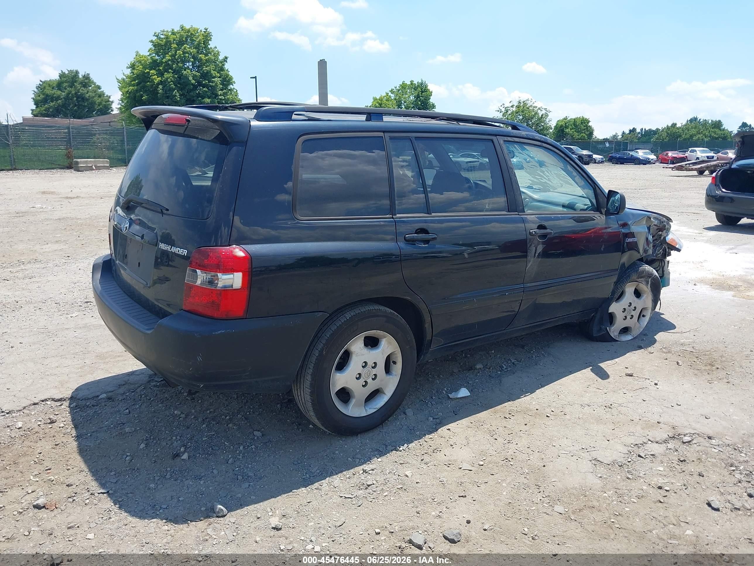 2004 Toyota Highlander Limited V6 Black vin: JTEEP21A740056510