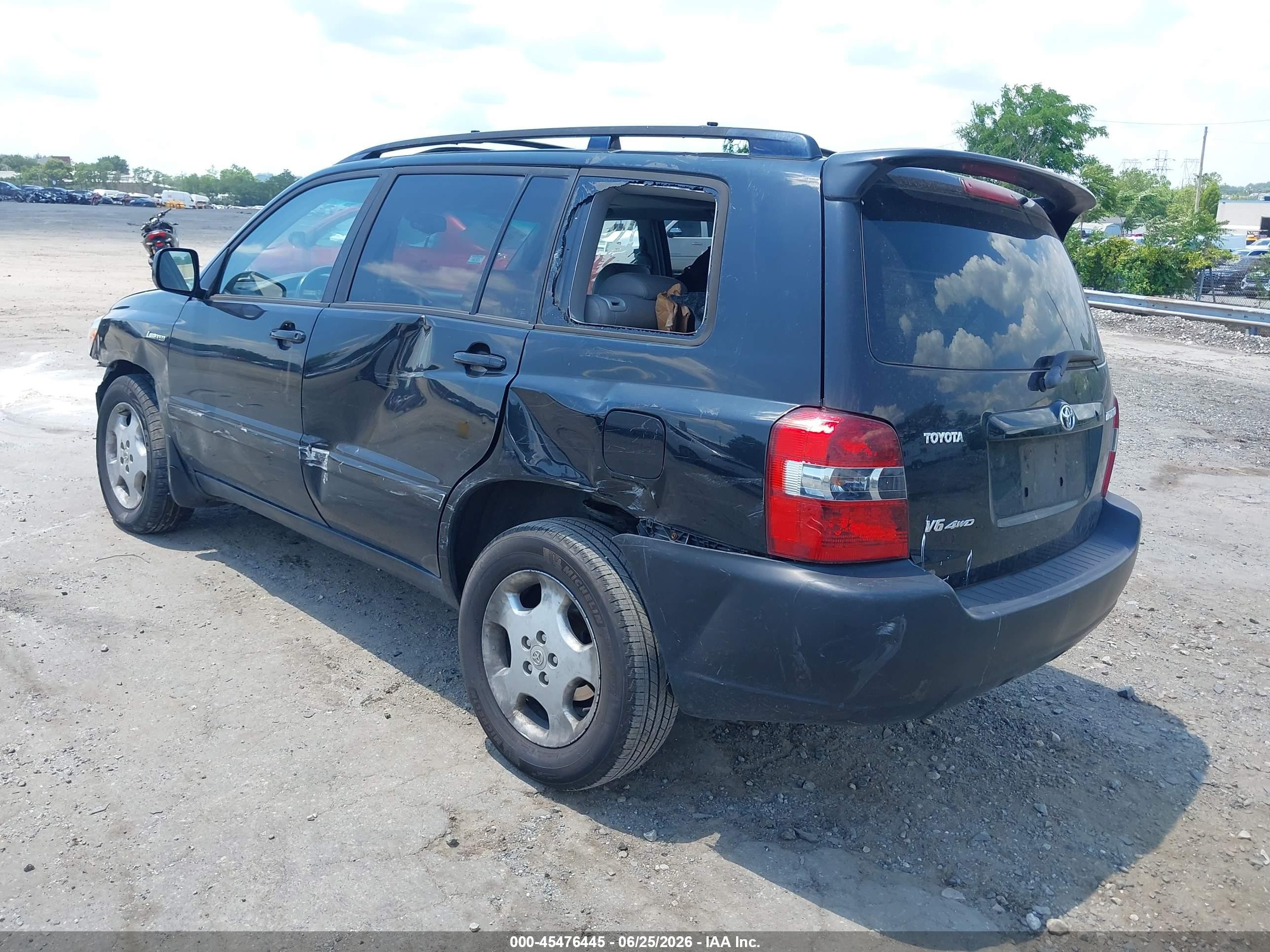2004 Toyota Highlander Limited V6 Black vin: JTEEP21A740056510