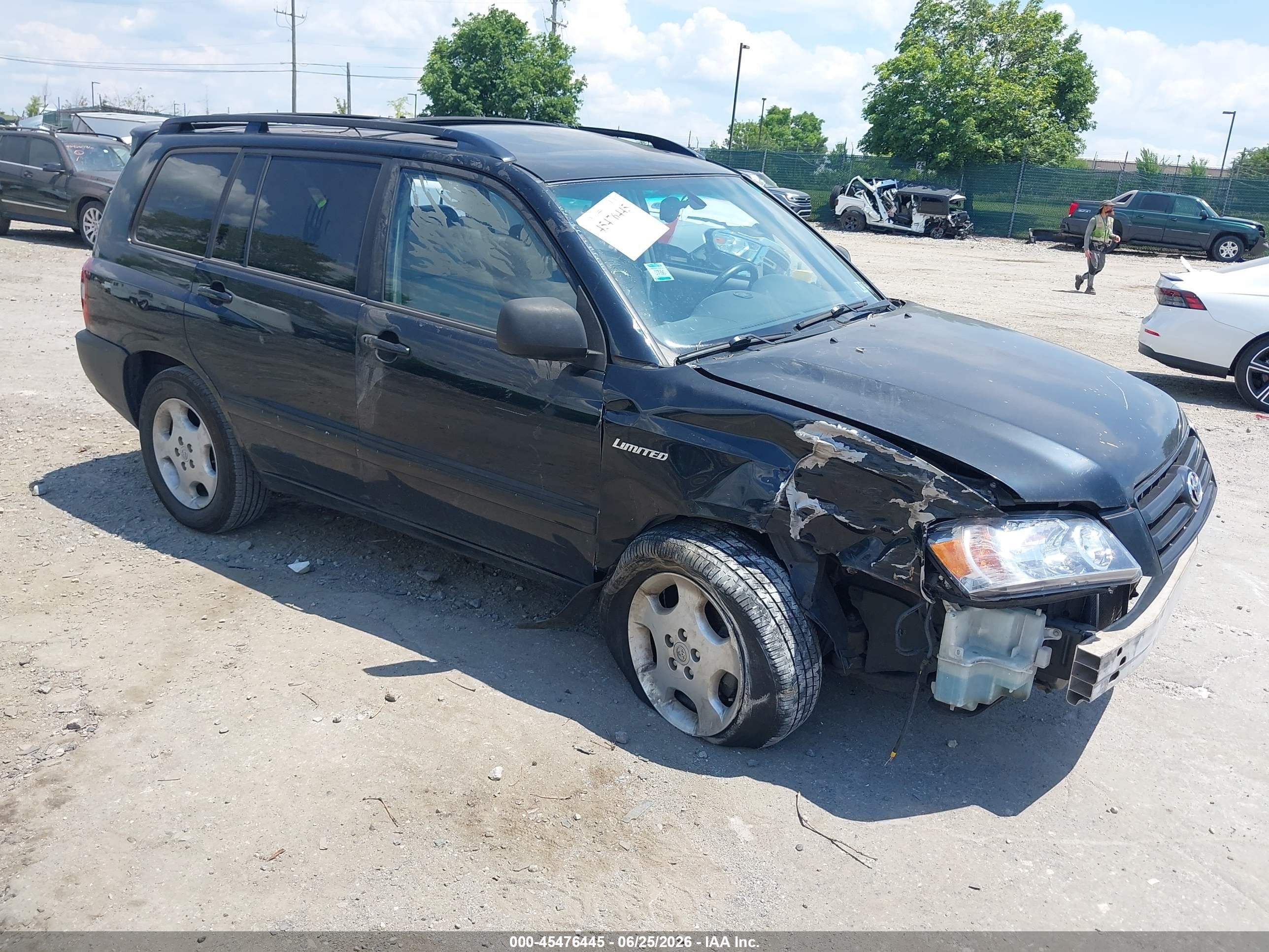 2004 Toyota Highlander Limited V6 Black vin: JTEEP21A740056510