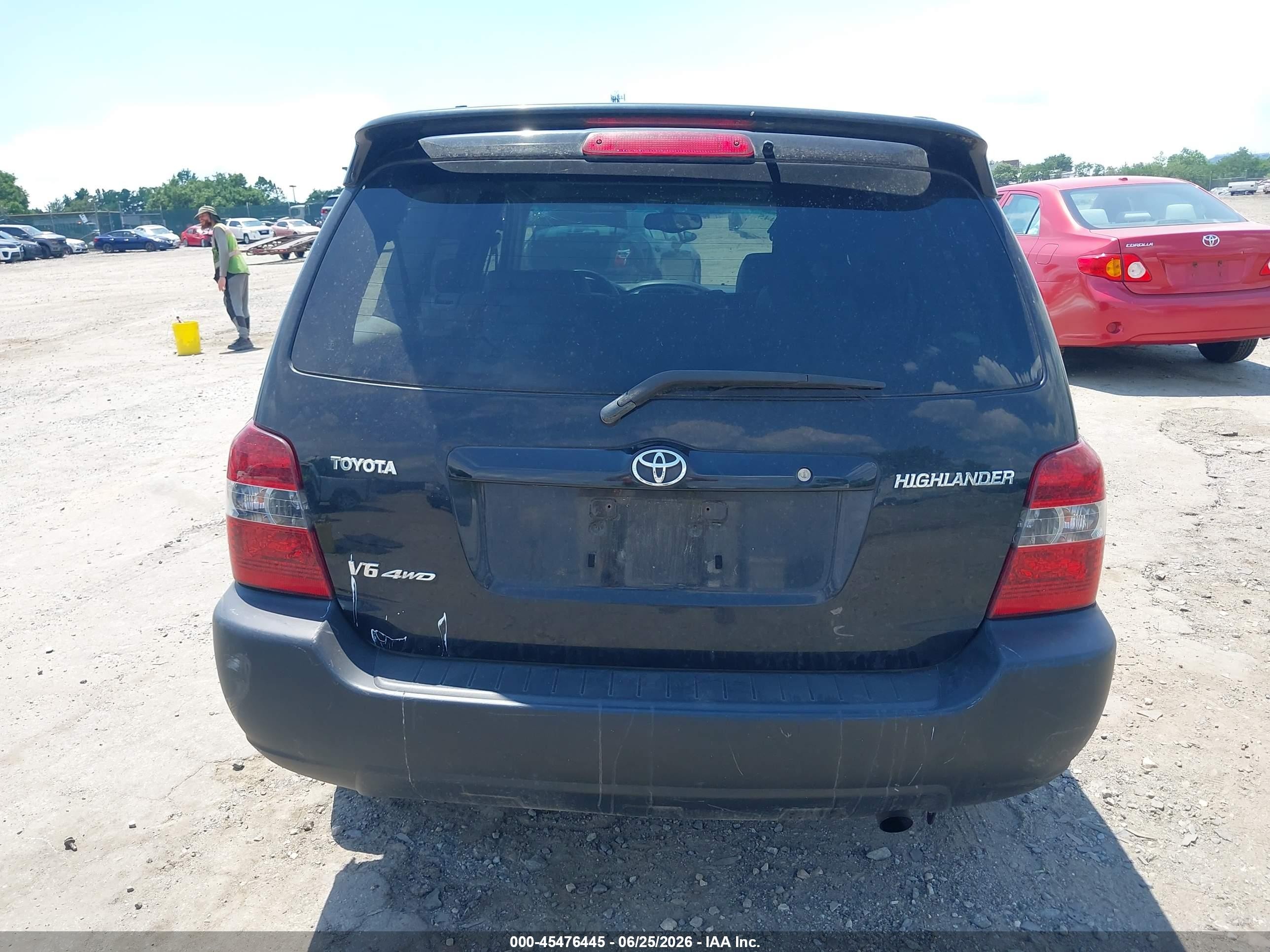 2004 Toyota Highlander Limited V6 Black vin: JTEEP21A740056510