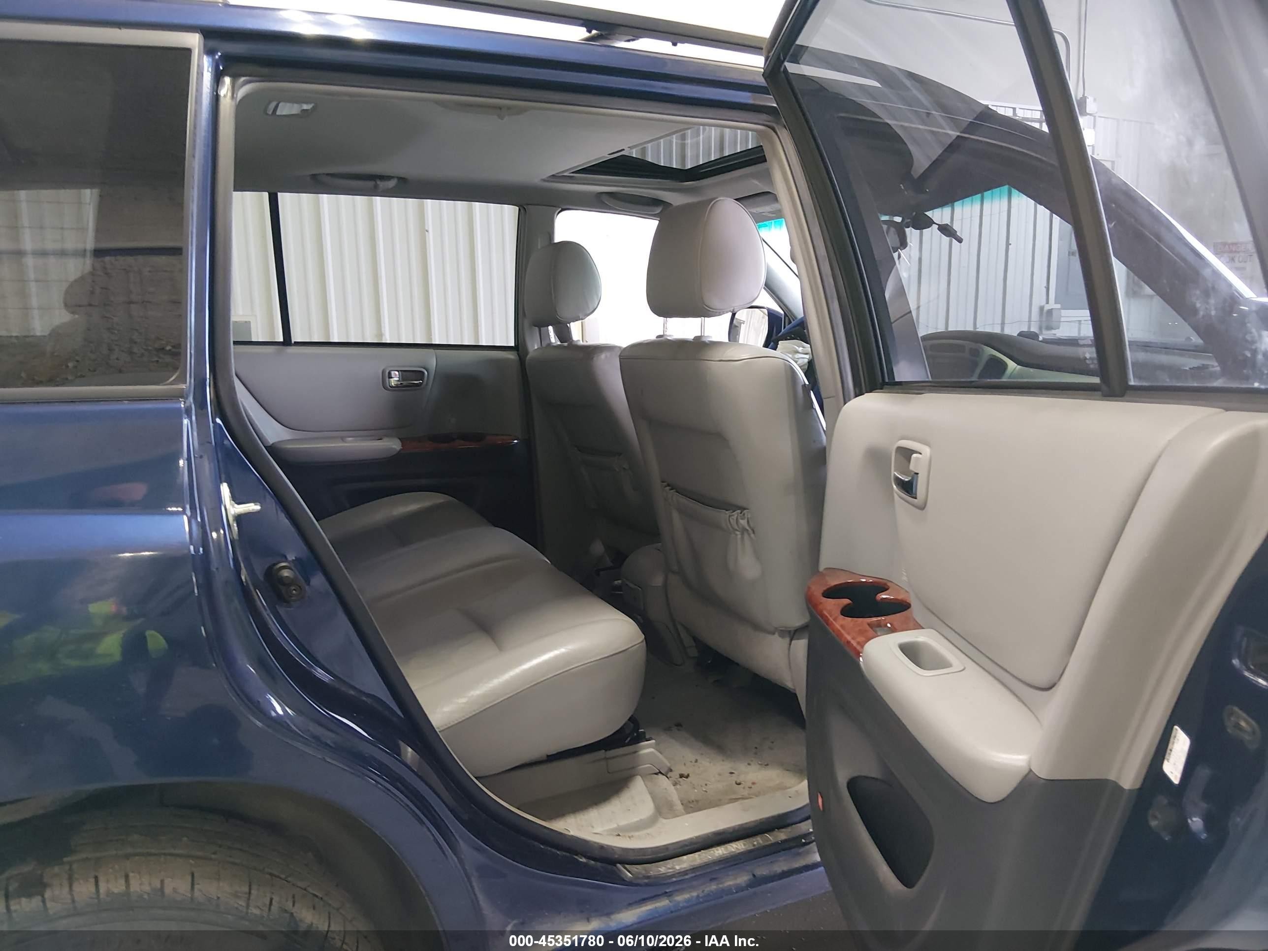 2005 Toyota Highlander Limited V6 Blue vin: JTEEP21A750071509